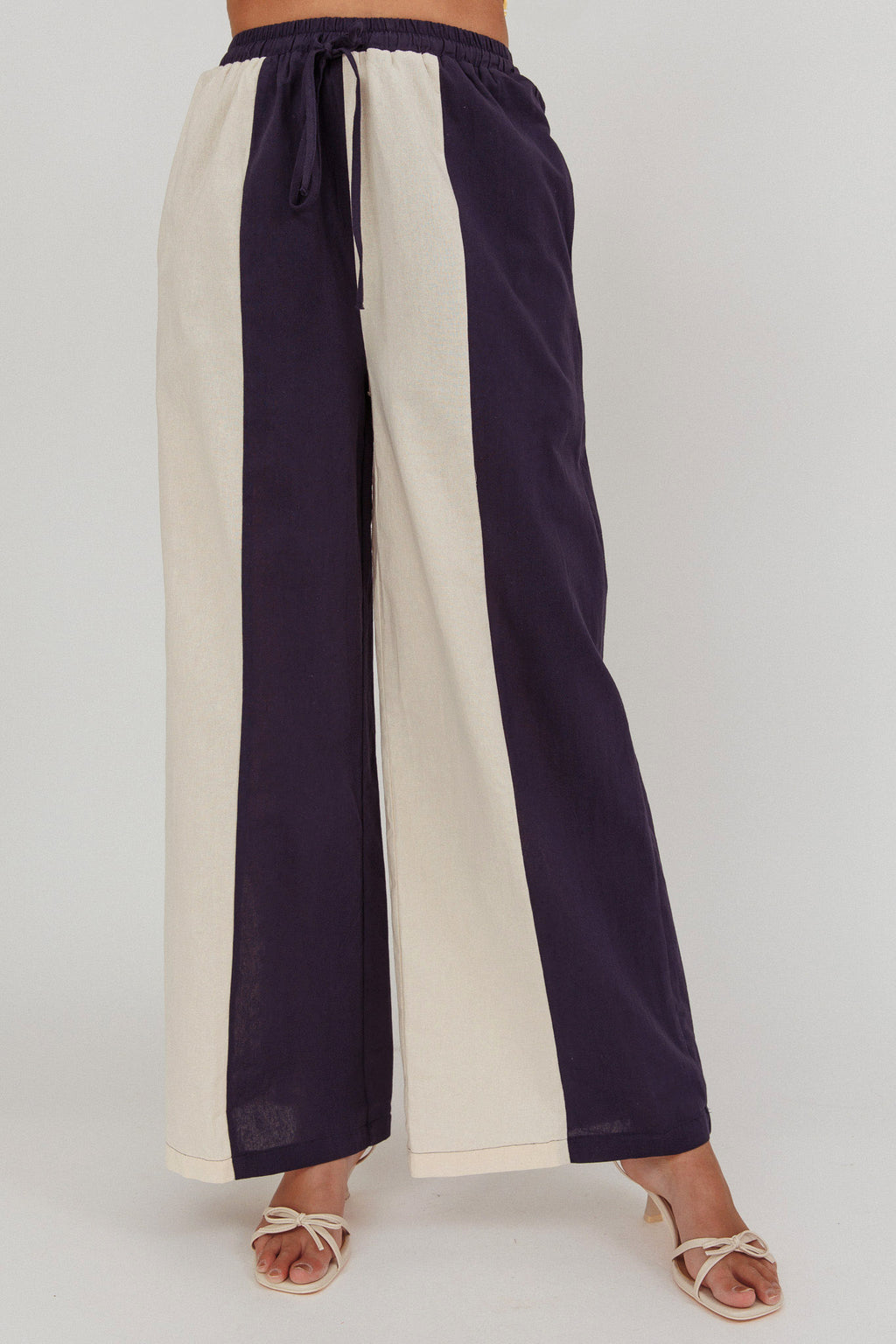 Dream Girl Contrast Wide Leg Pant Midnight by Selfie Leslie Australia
