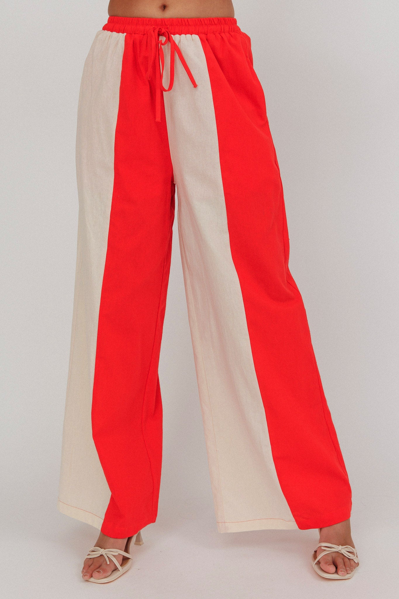 Dream Girl Contrast Wide Leg Pant Tomato Red by Selfie Leslie Australia