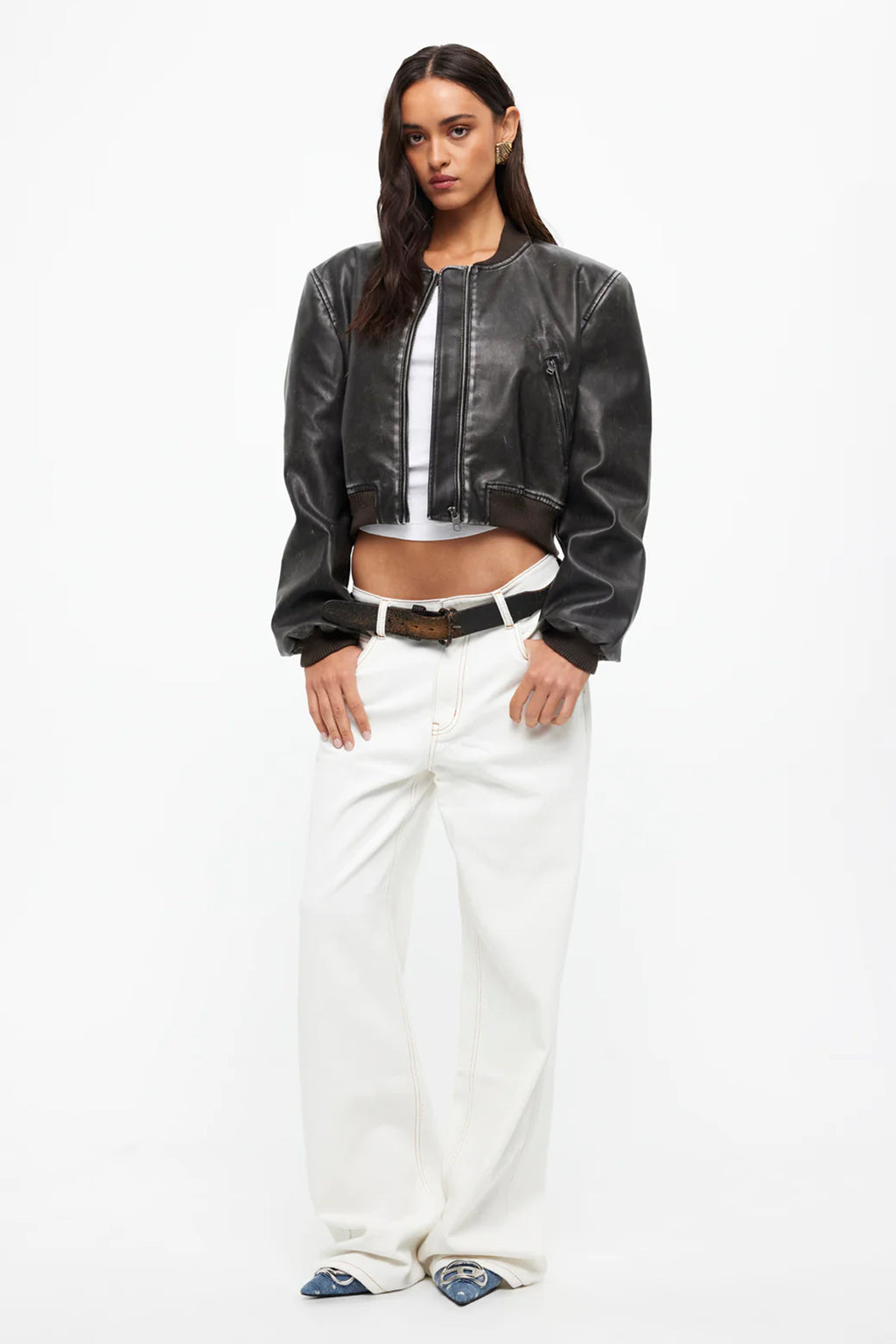 LIONESS Allure Bomber Jacket Charcoal by Selfie Leslie Australia