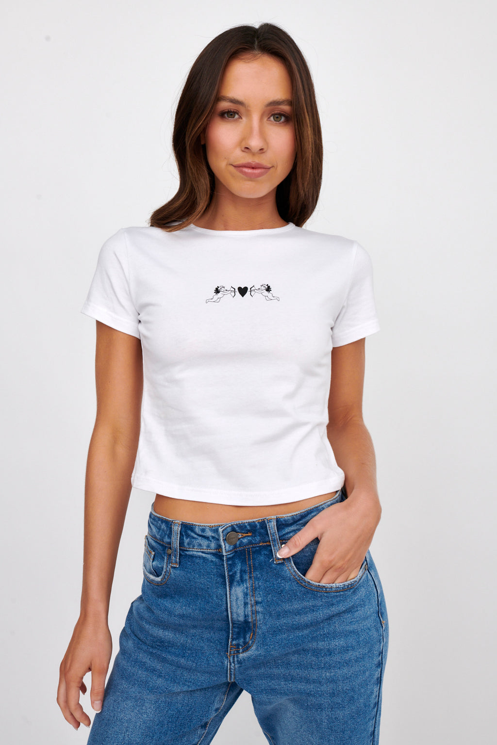 LIONESS Angels Baby Tee Porcelain by Selfie Leslie Australia