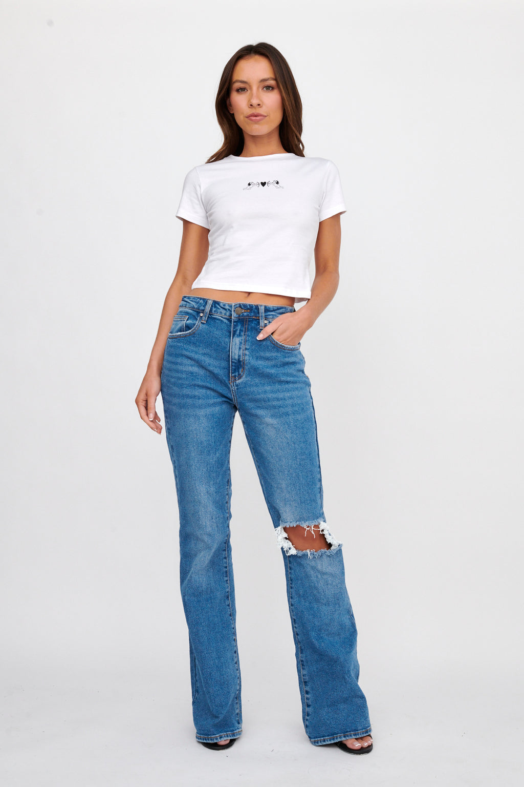 LIONESS Angels Baby Tee Porcelain by Selfie Leslie Australia