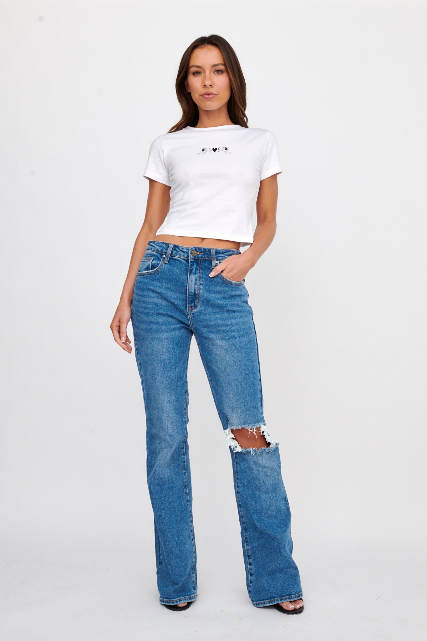 LIONESS Angels Baby Tee Porcelain by Selfie Leslie Australia