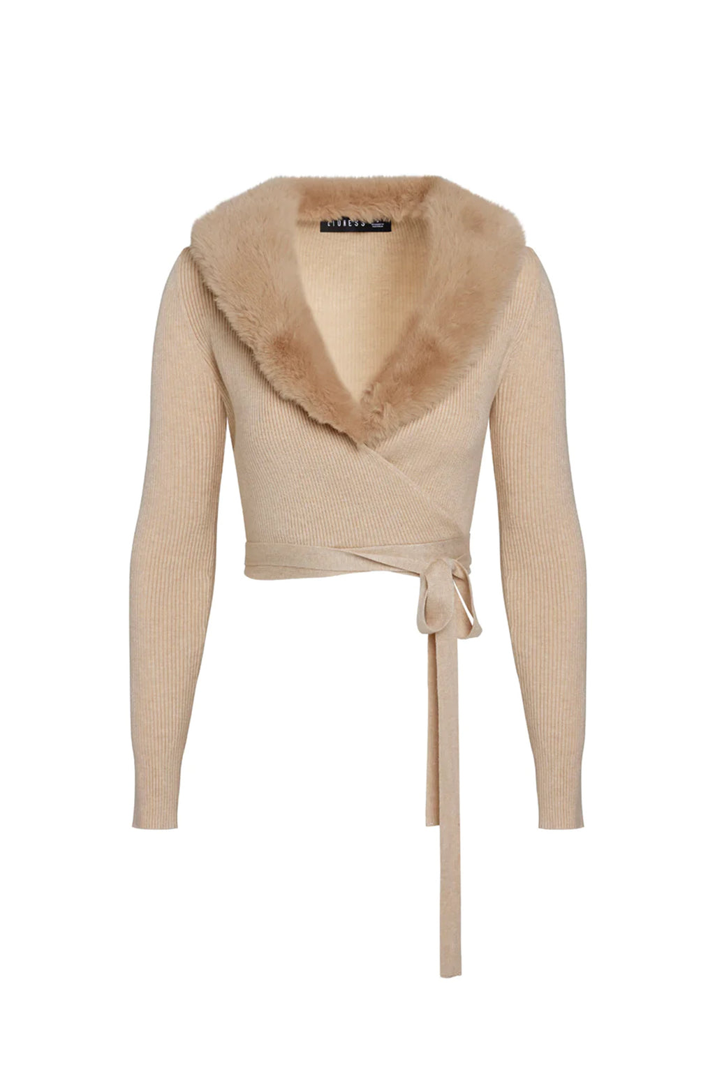 LIONESS Off Duty Wrap Top Beige by Selfie Leslie Australia