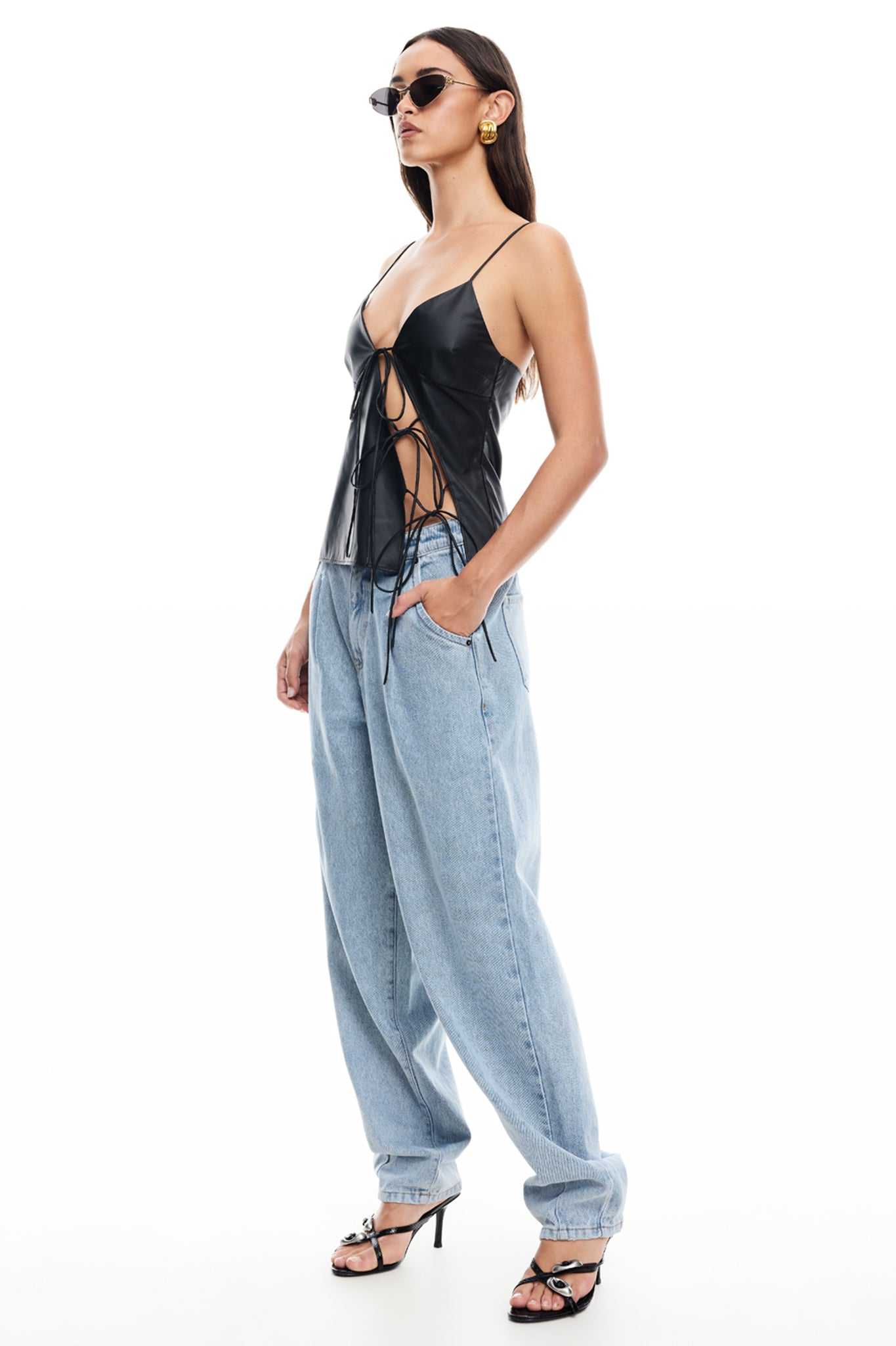 LIONESS Mariah Cami Top Onyx by Selfie Leslie Australia