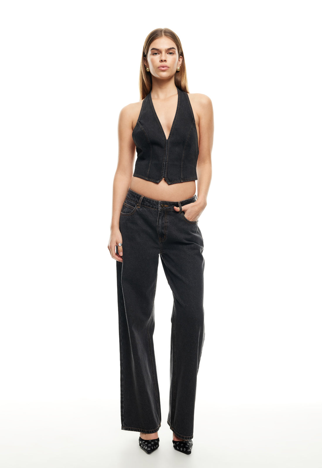 LIONESS Je Suis Halter Charcoal by Selfie Leslie Australia