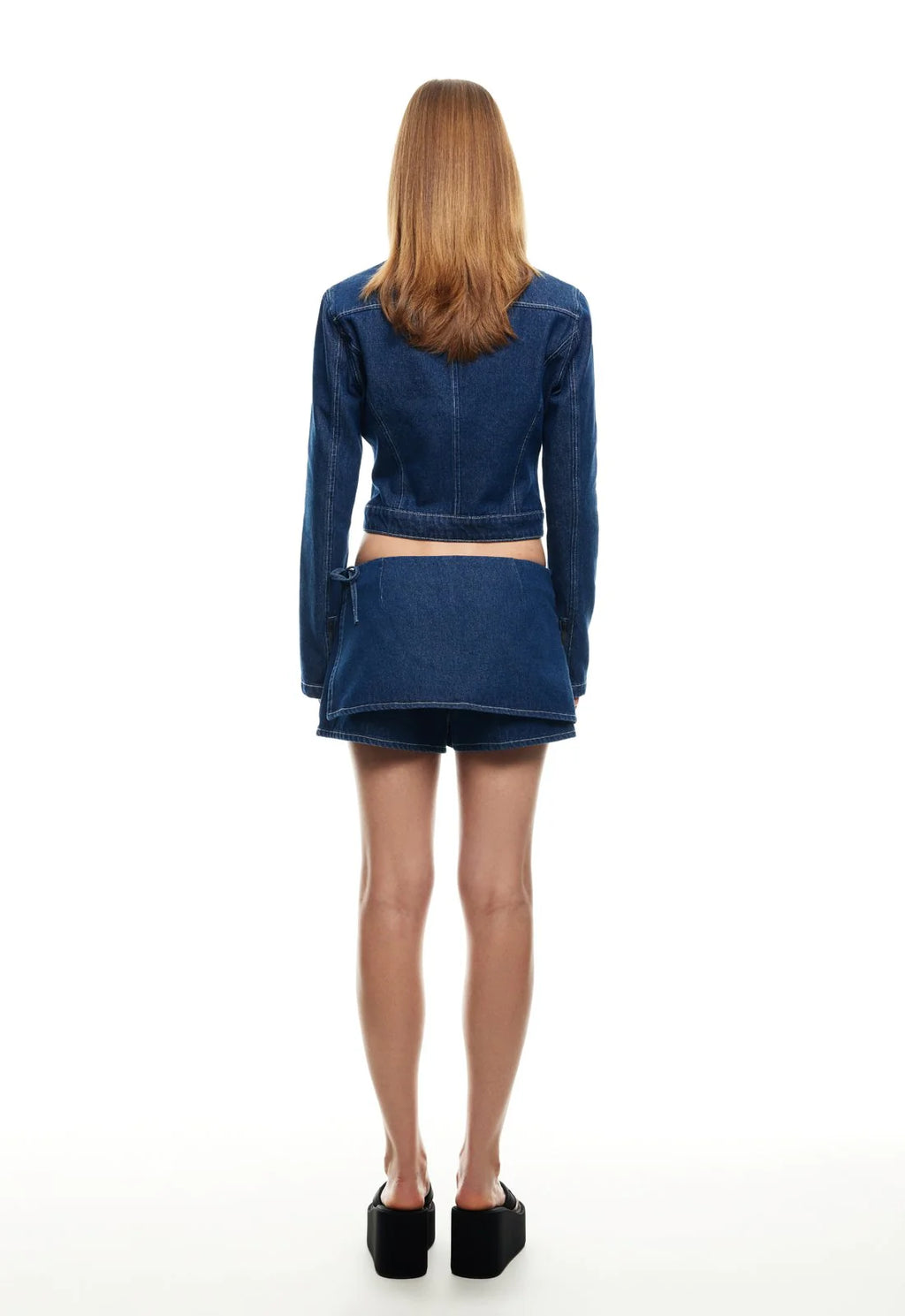 LIONESS Bella Moto Jacket Blue Denim by Selfie Leslie Australia