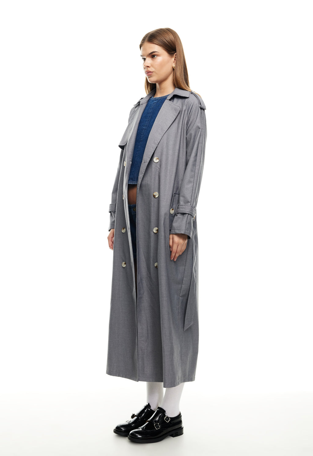LIONESS Trencherous Coat Slate by Selfie Leslie Australia