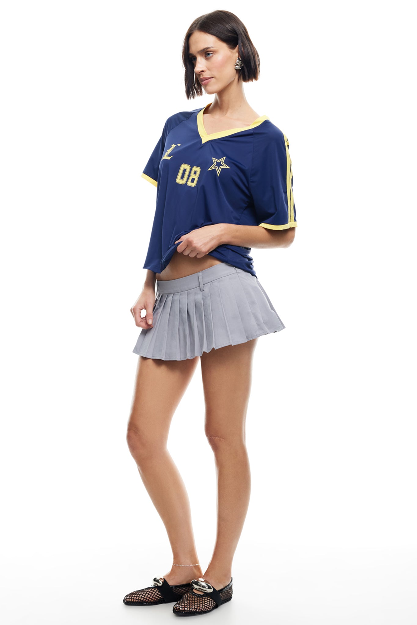 LIONESS RIDER MINI SKIRT SLATE by Selfie Leslie Australia