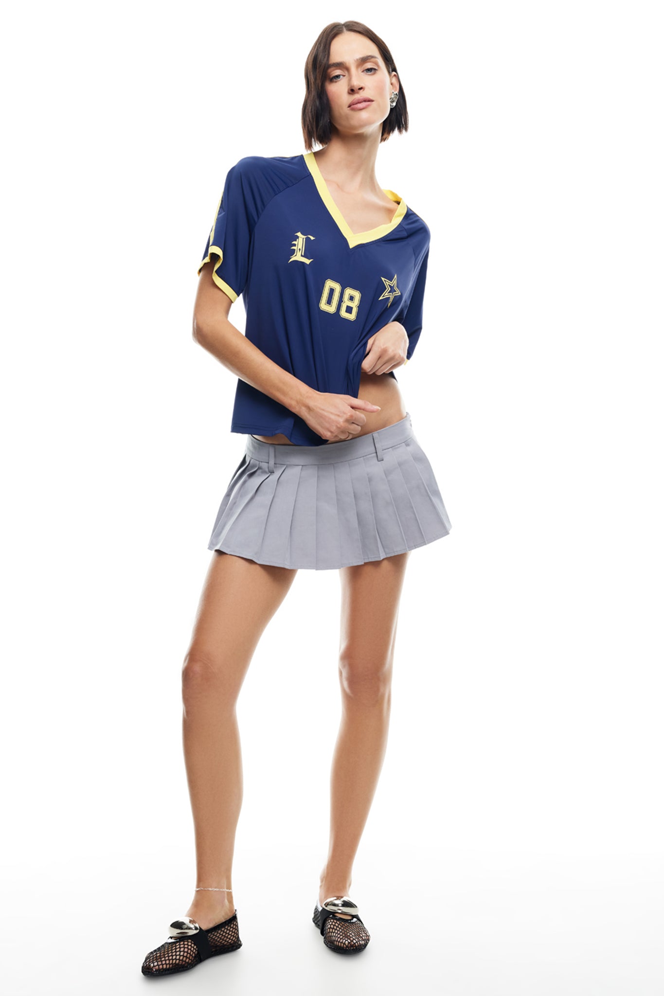 LIONESS RIDER MINI SKIRT SLATE by Selfie Leslie Australia