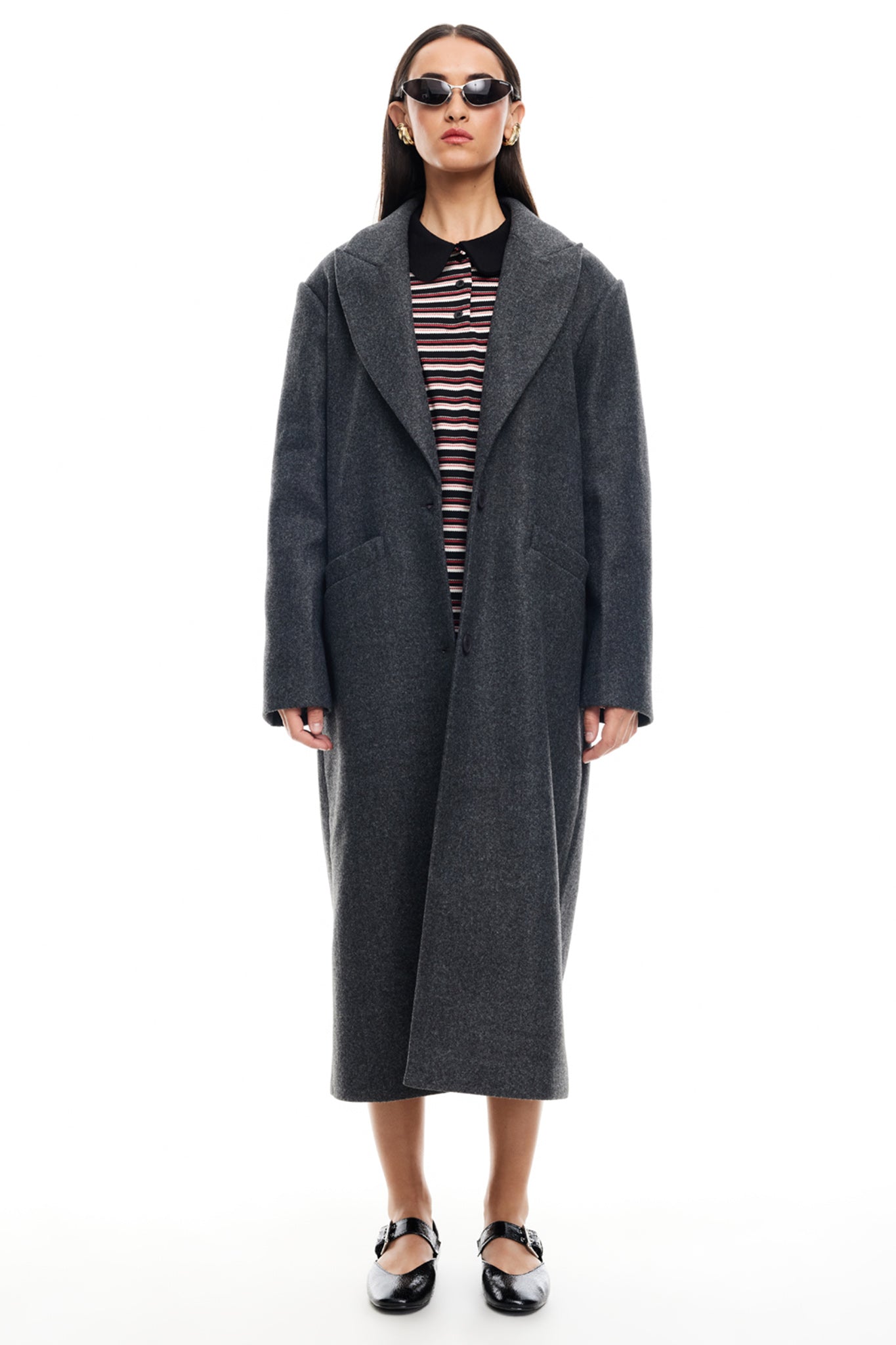 LIONESS Olsen Coat Grey Marle by Selfie Leslie Australia