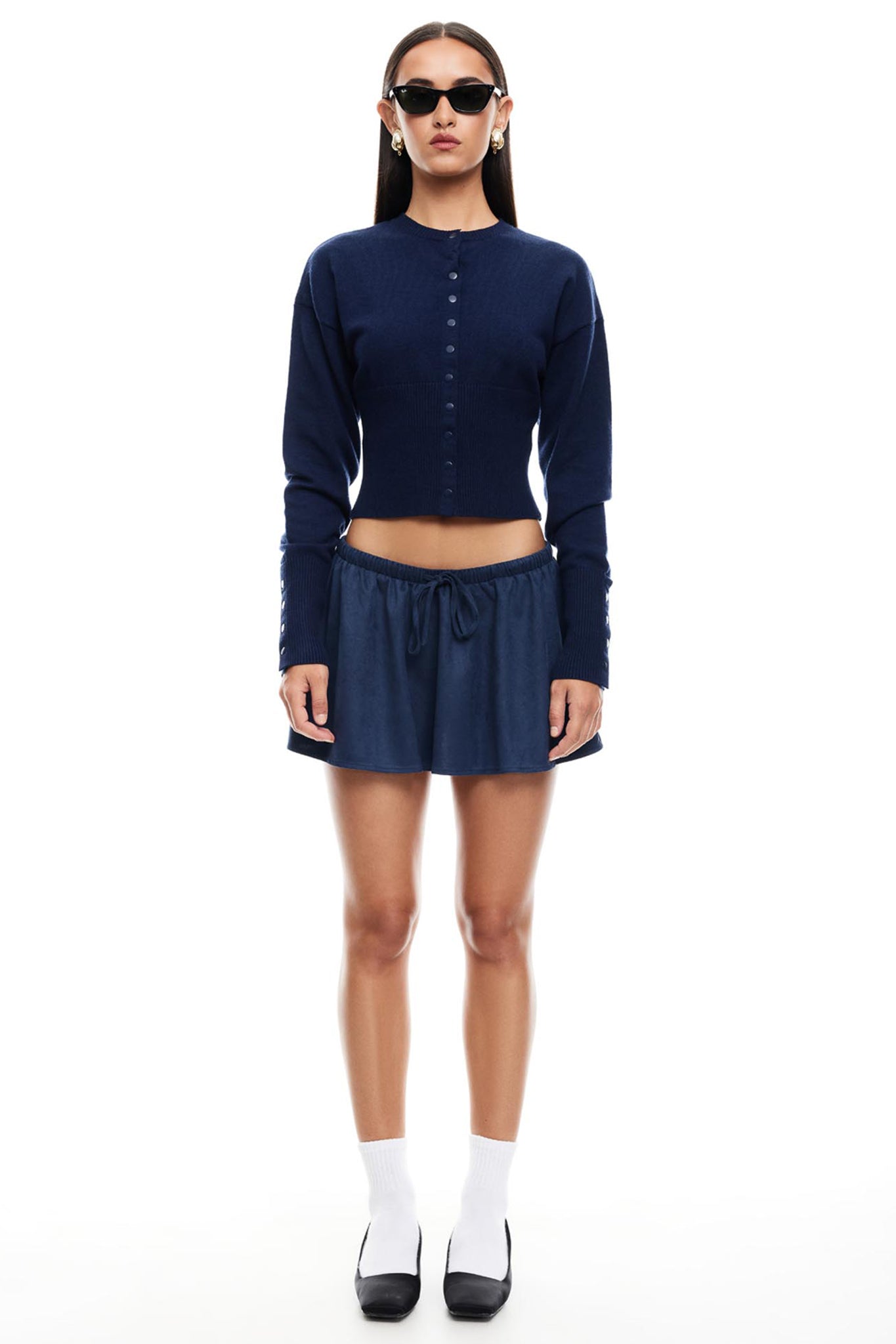 LIONESS Head In The Clouds Cardigan Navy by Selfie Leslie Australia