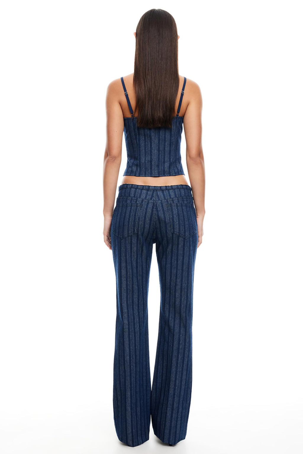 LIONESS Charismatic Denim Corset Navy by Selfie Leslie Australia