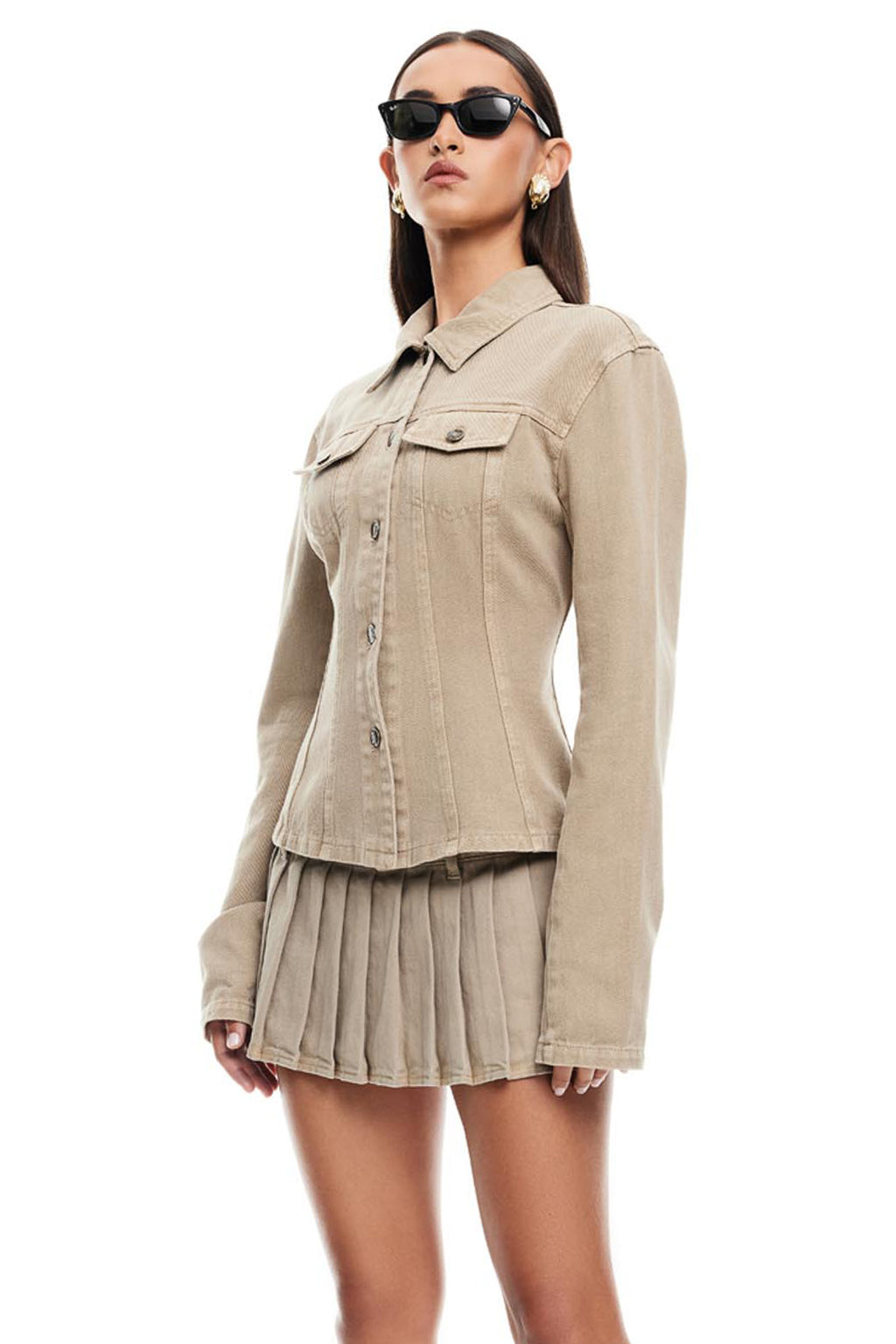 LIONESS Rider Mini Skort Beige by Selfie Leslie Australia