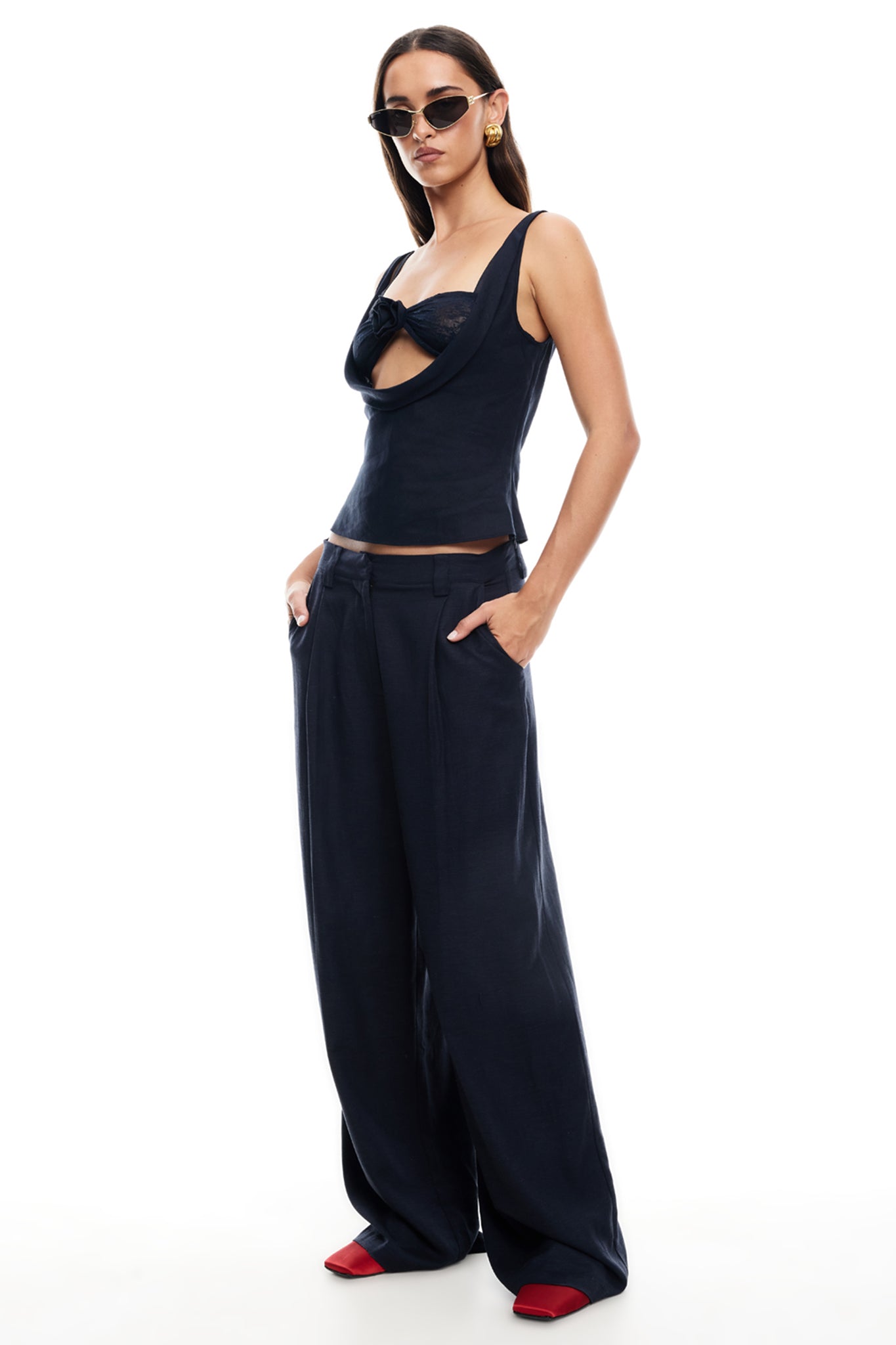 LIONESS Delilah Top Navy by Selfie Leslie Australia