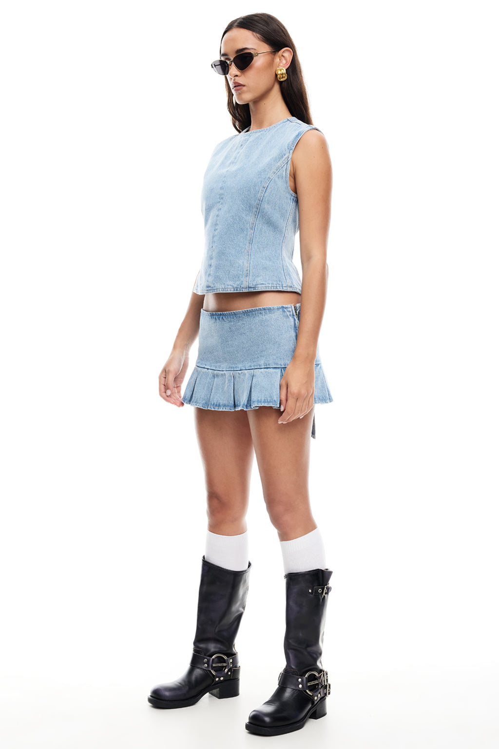 LIONESS Miracle Mini Skirt Denim by Selfie Leslie Australia