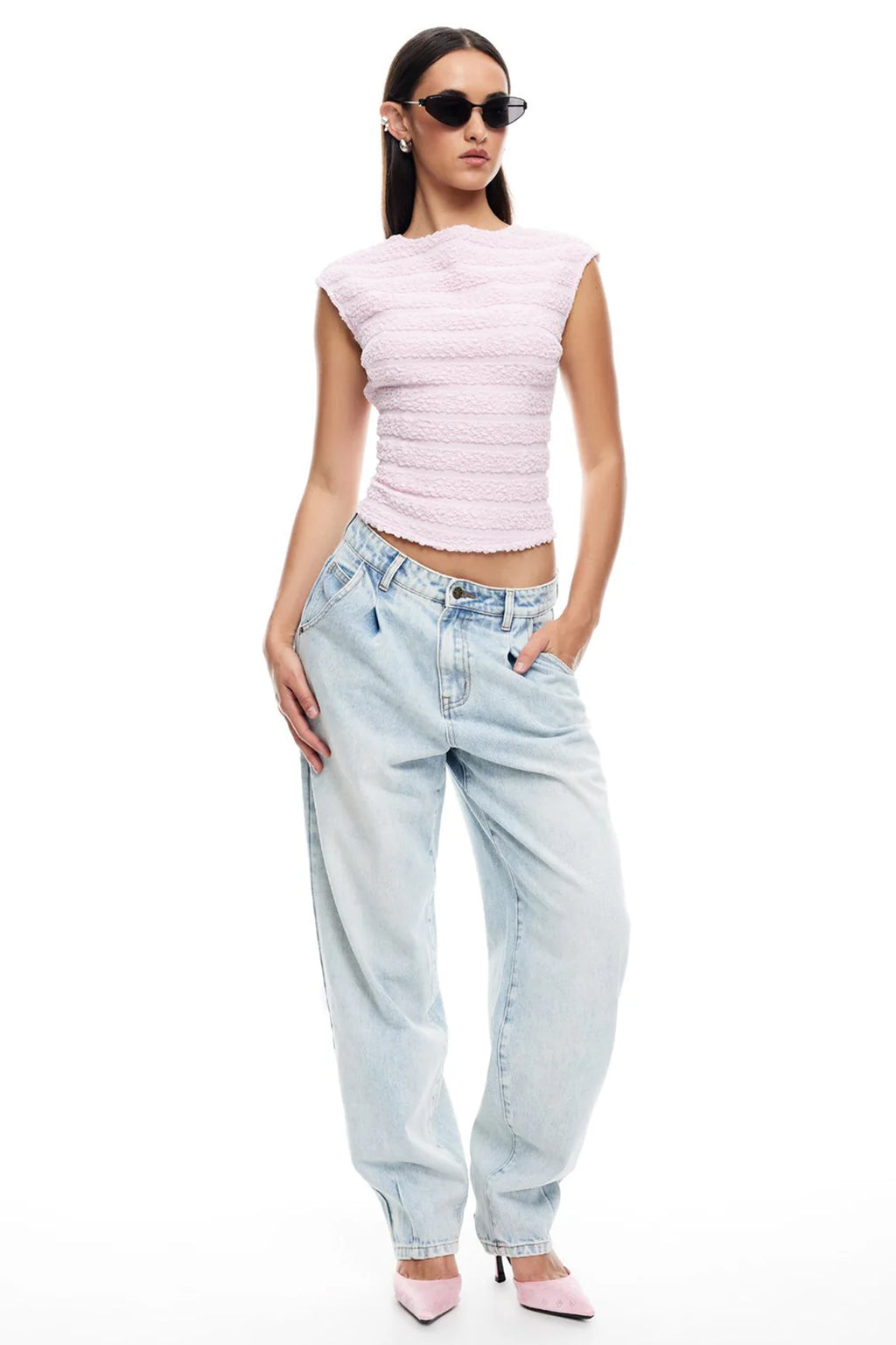 LIONESS Uno Tie Top Blush by Selfie Leslie Australia