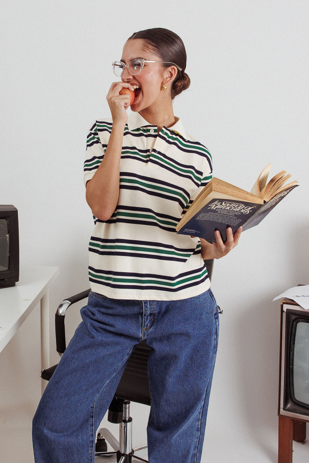 LIONESS Leisure Polo Ivory Moss by Selfie Leslie Australia