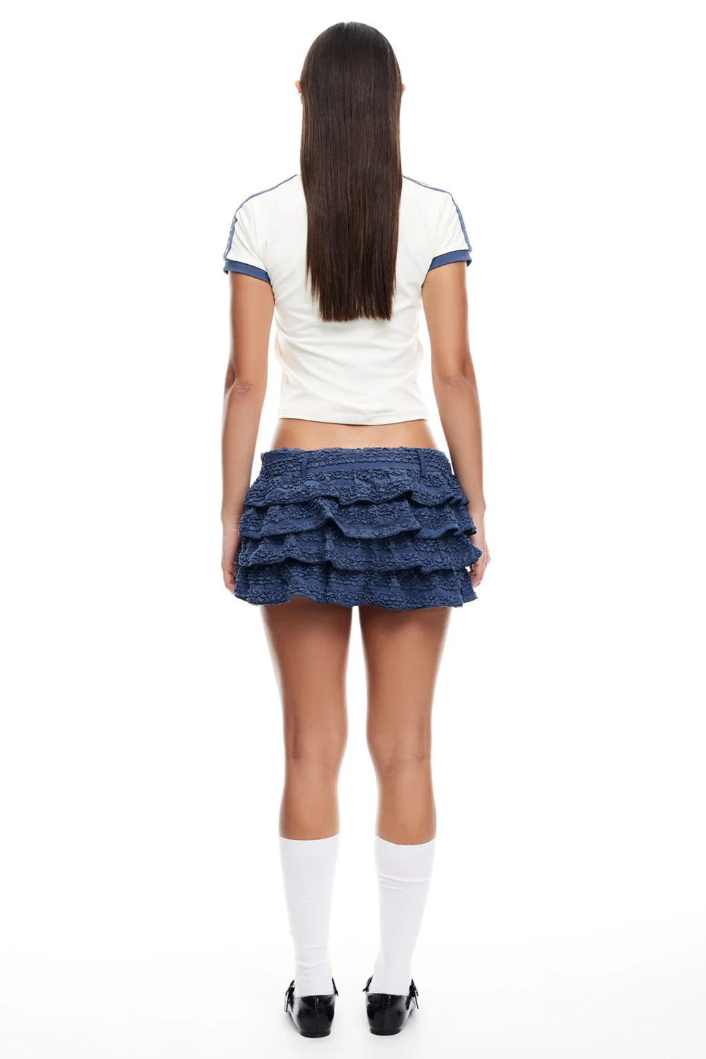 LIONESS Match Point Mini Skort Ivory Navy by Selfie Leslie Australia