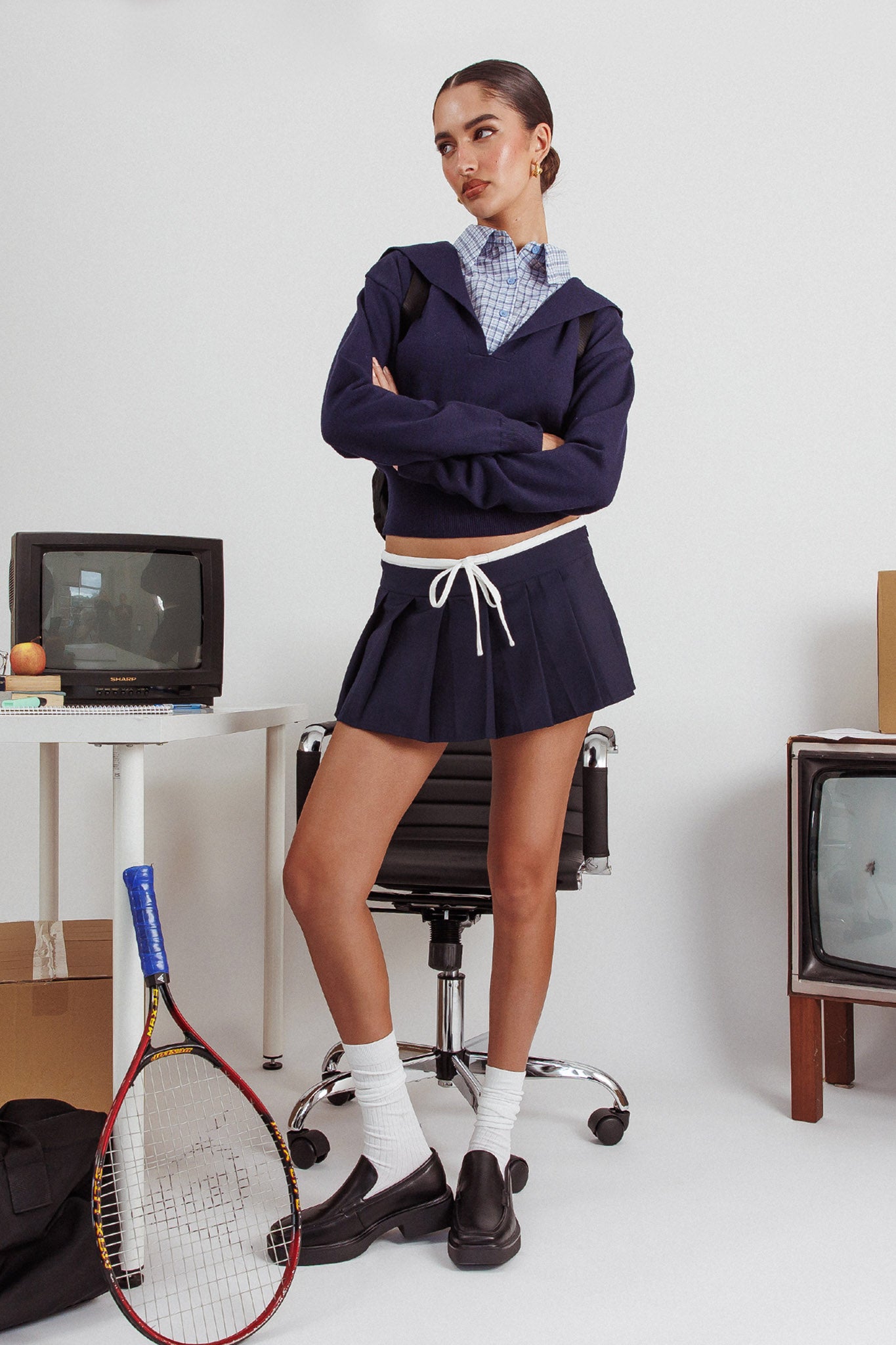 LIONESS Dynasty Mini Skort Navy by Selfie Leslie Australia