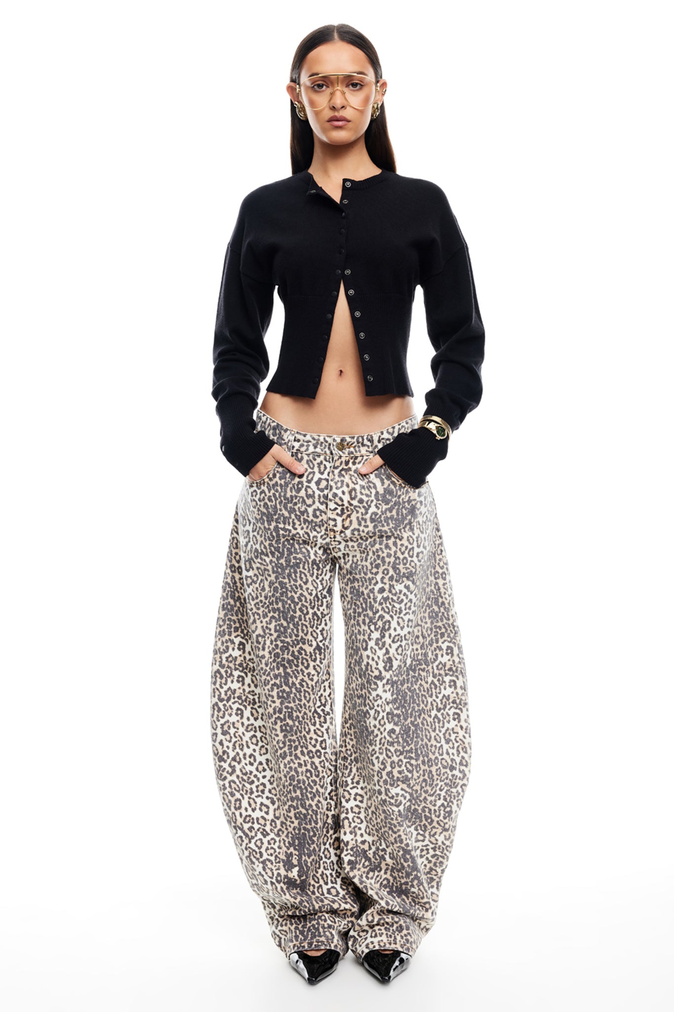 LIONESS Horseshoe Jeans Leopard Fade by Selfie Leslie Australia