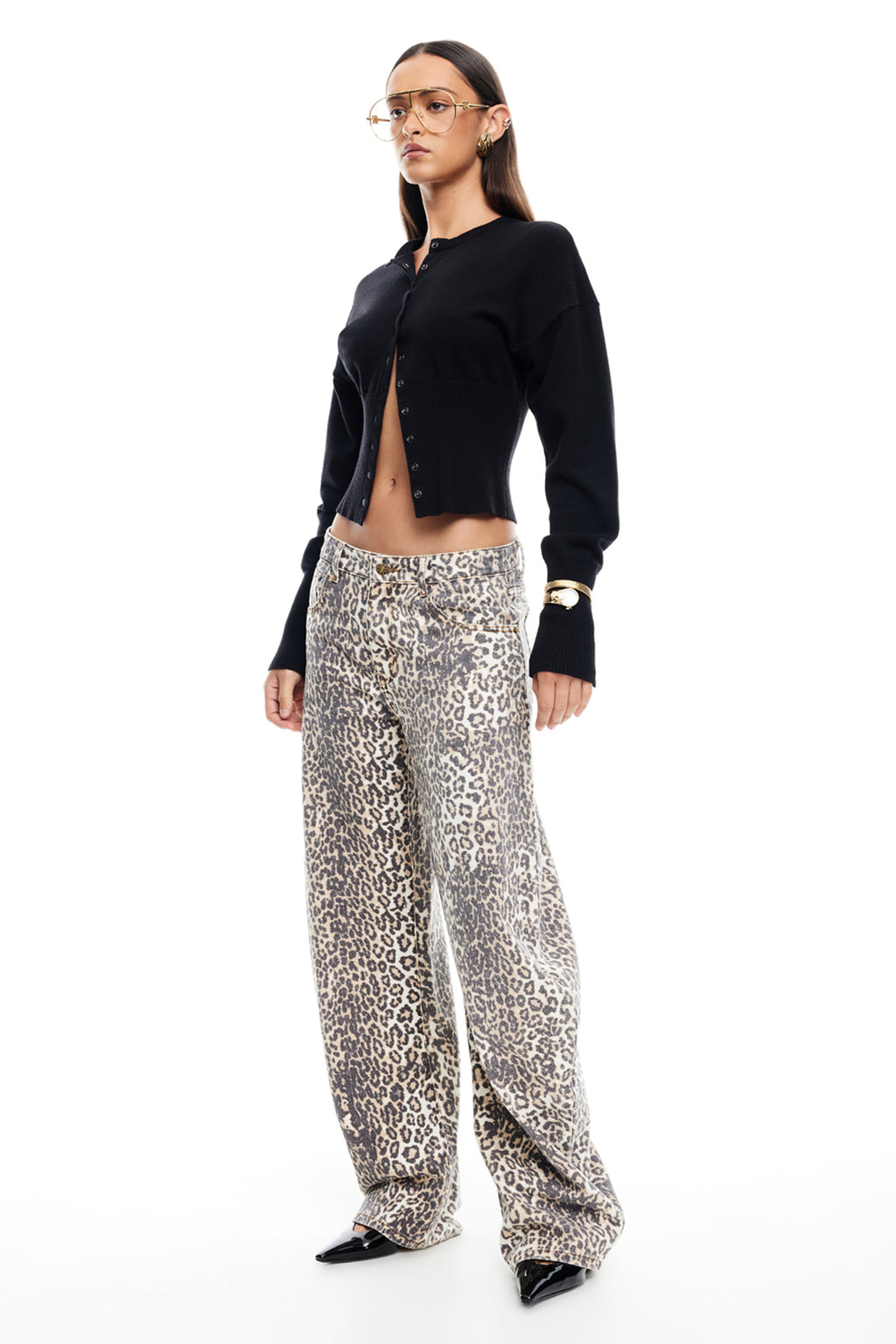 LIONESS Horseshoe Jeans Leopard Fade by Selfie Leslie Australia