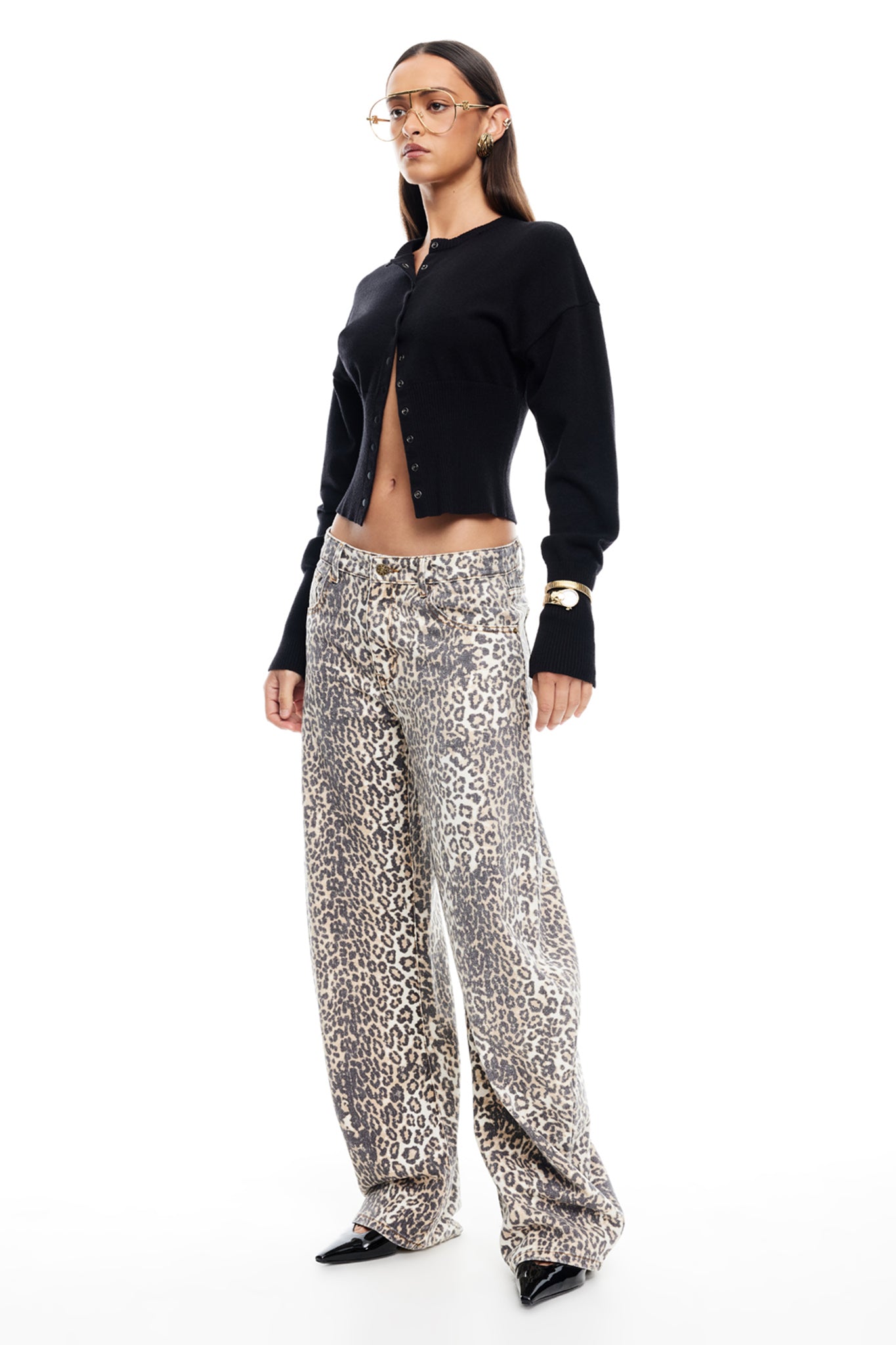 LIONESS Horseshoe Jeans Leopard Fade by Selfie Leslie Australia
