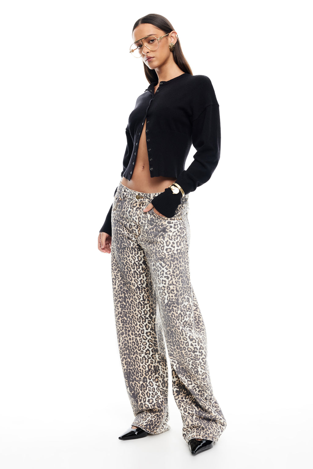 LIONESS Horseshoe Jeans Leopard Fade by Selfie Leslie Australia
