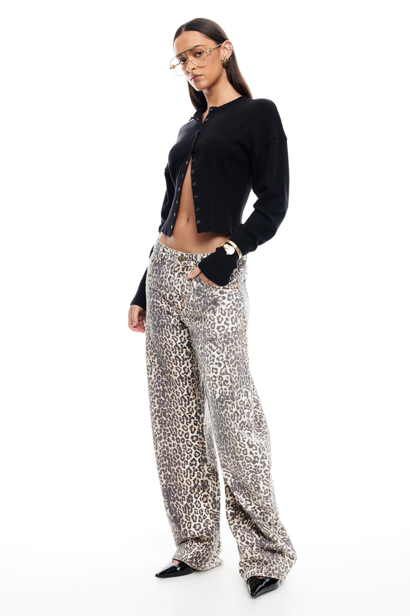 LIONESS Horseshoe Jeans Leopard Fade by Selfie Leslie Australia