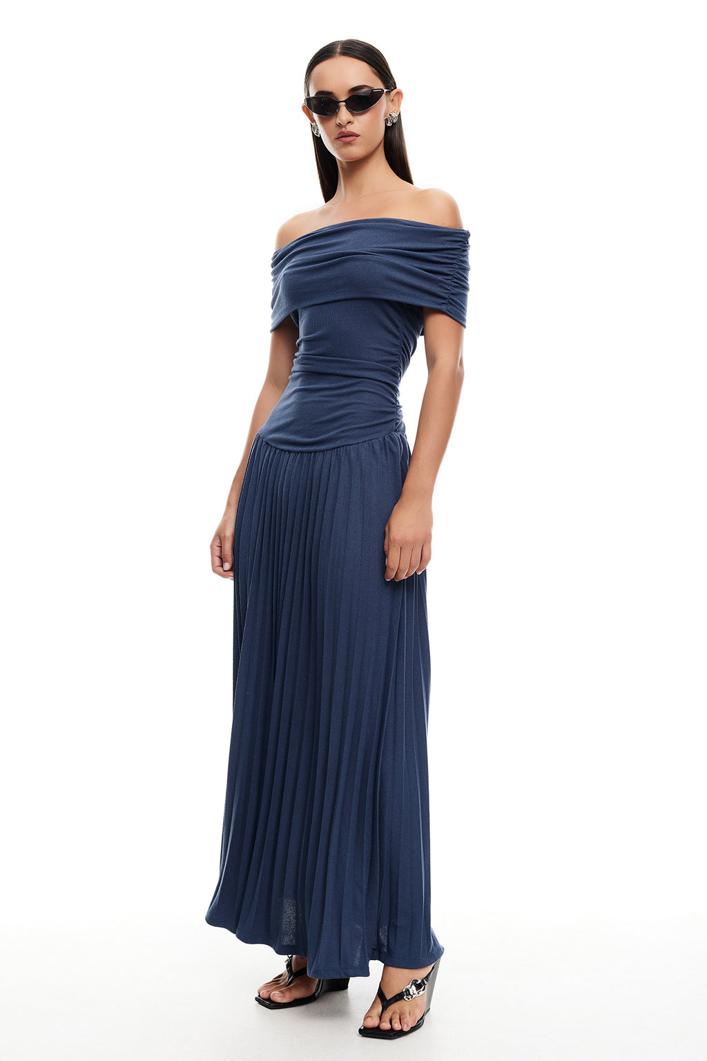 LIONESS Field Of Dreams Maxi Dress Navy by Selfie Leslie Australia