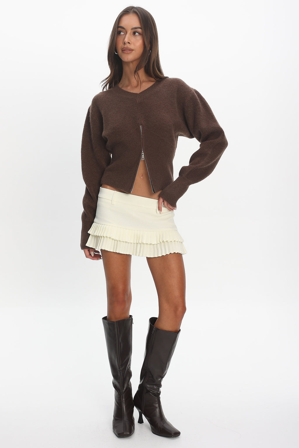 LIONESS Double Ruffle Mini Skort Soft Lemon by Selfie Leslie Australia