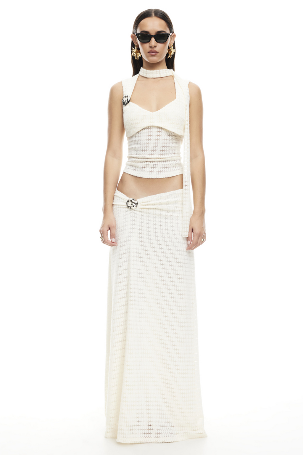 LIONESS In Your Dreams Maxi Skirt Cream by Selfie Leslie Australia