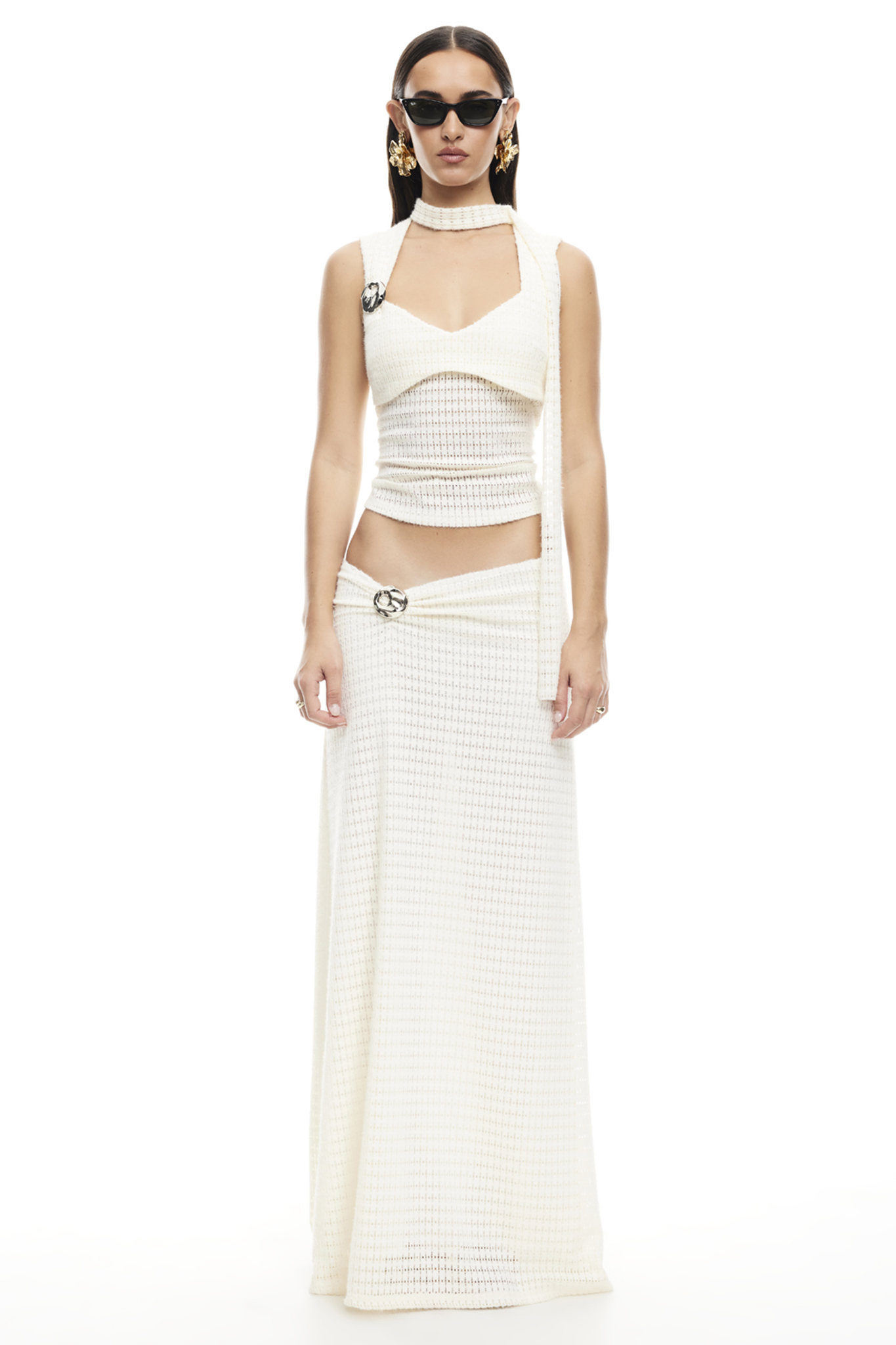 LIONESS In Your Dreams Maxi Skirt Cream by Selfie Leslie Australia