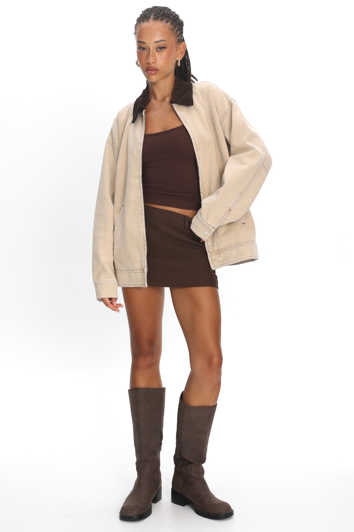 LIONESS Workwear Jacket Stone by Selfie Leslie Australia