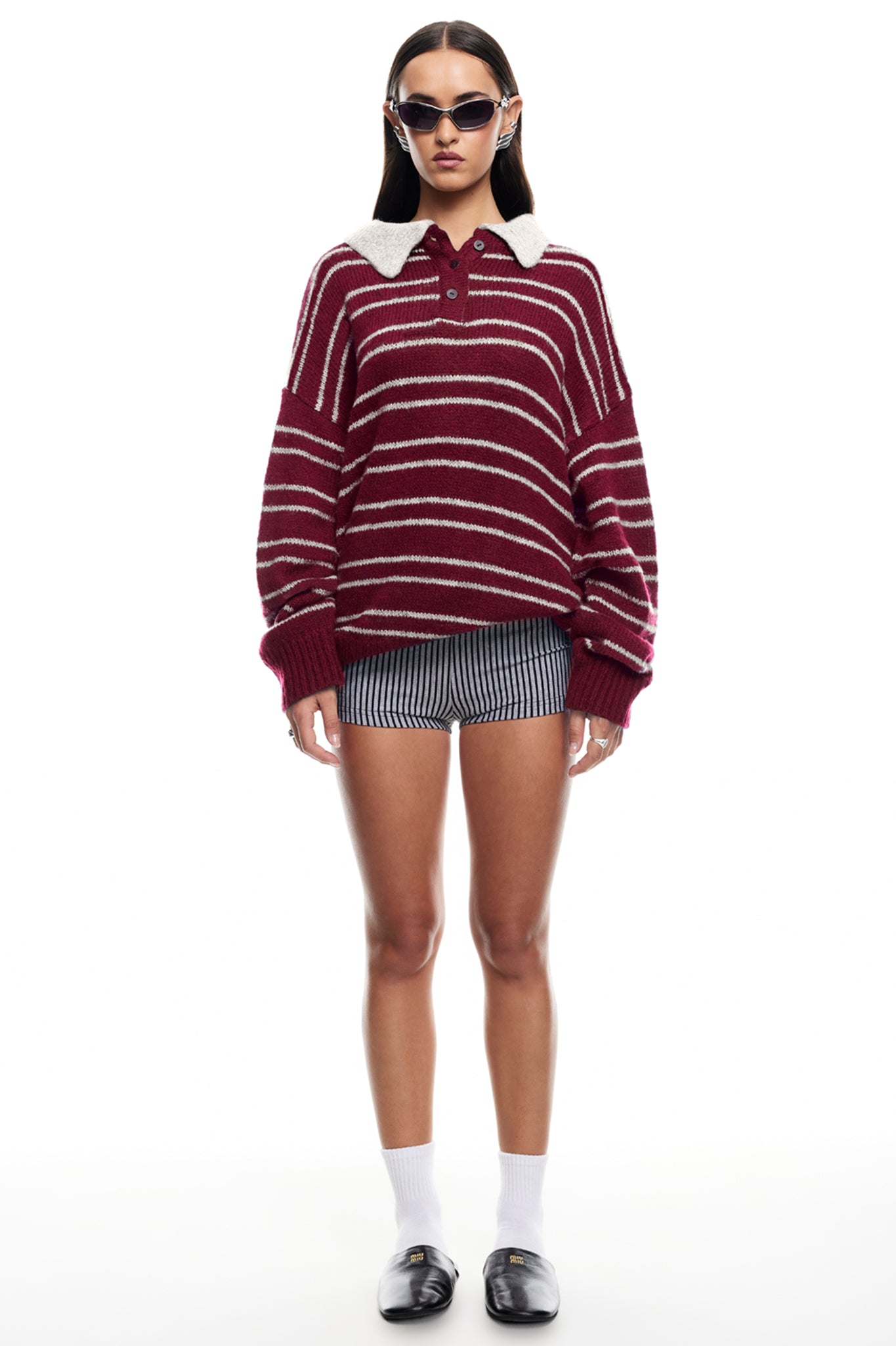 LIONESS Rising Sun Jersey Sweater Crimson by Selfie Leslie Australia