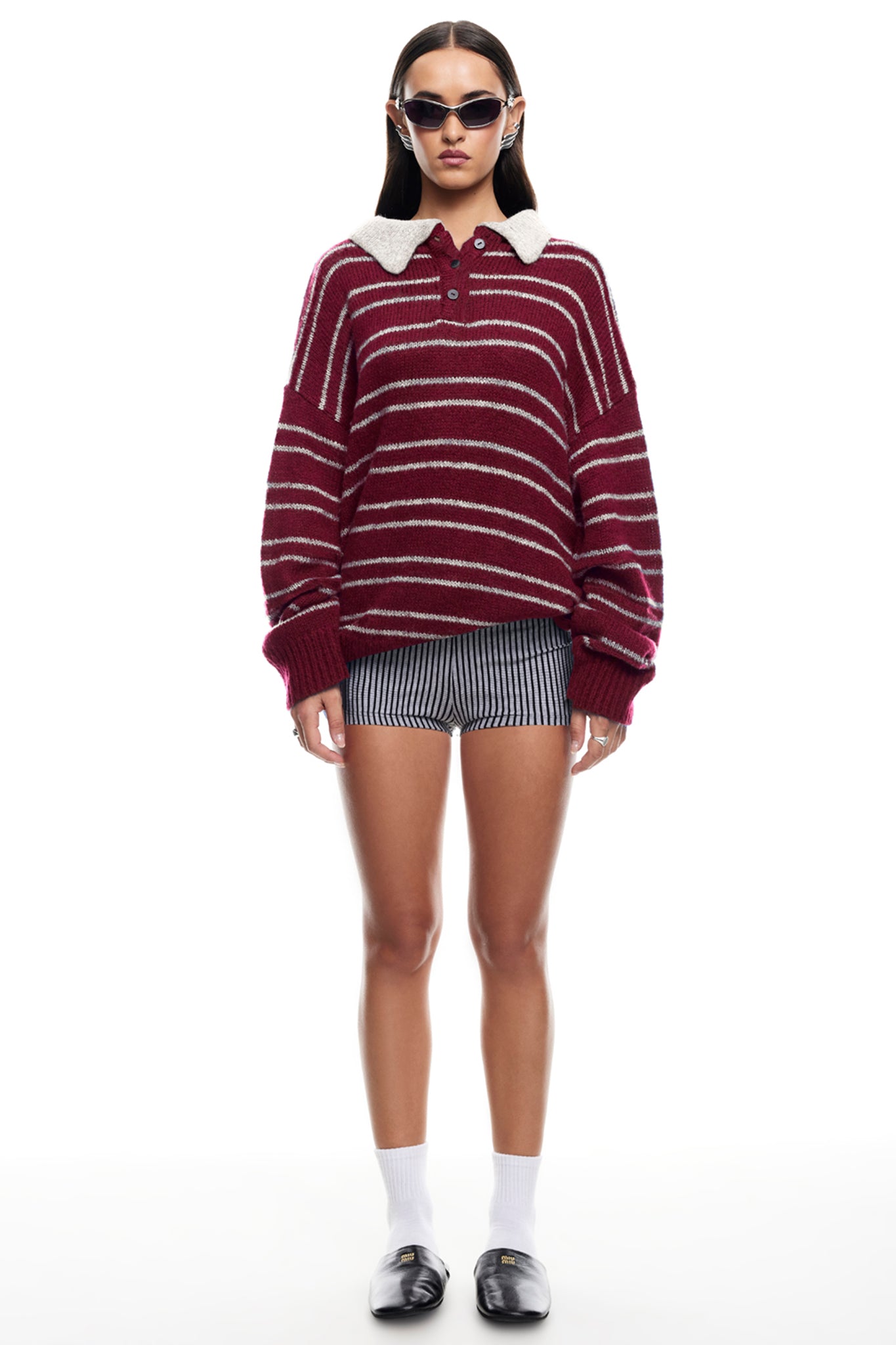LIONESS Rising Sun Jersey Sweater Crimson by Selfie Leslie Australia
