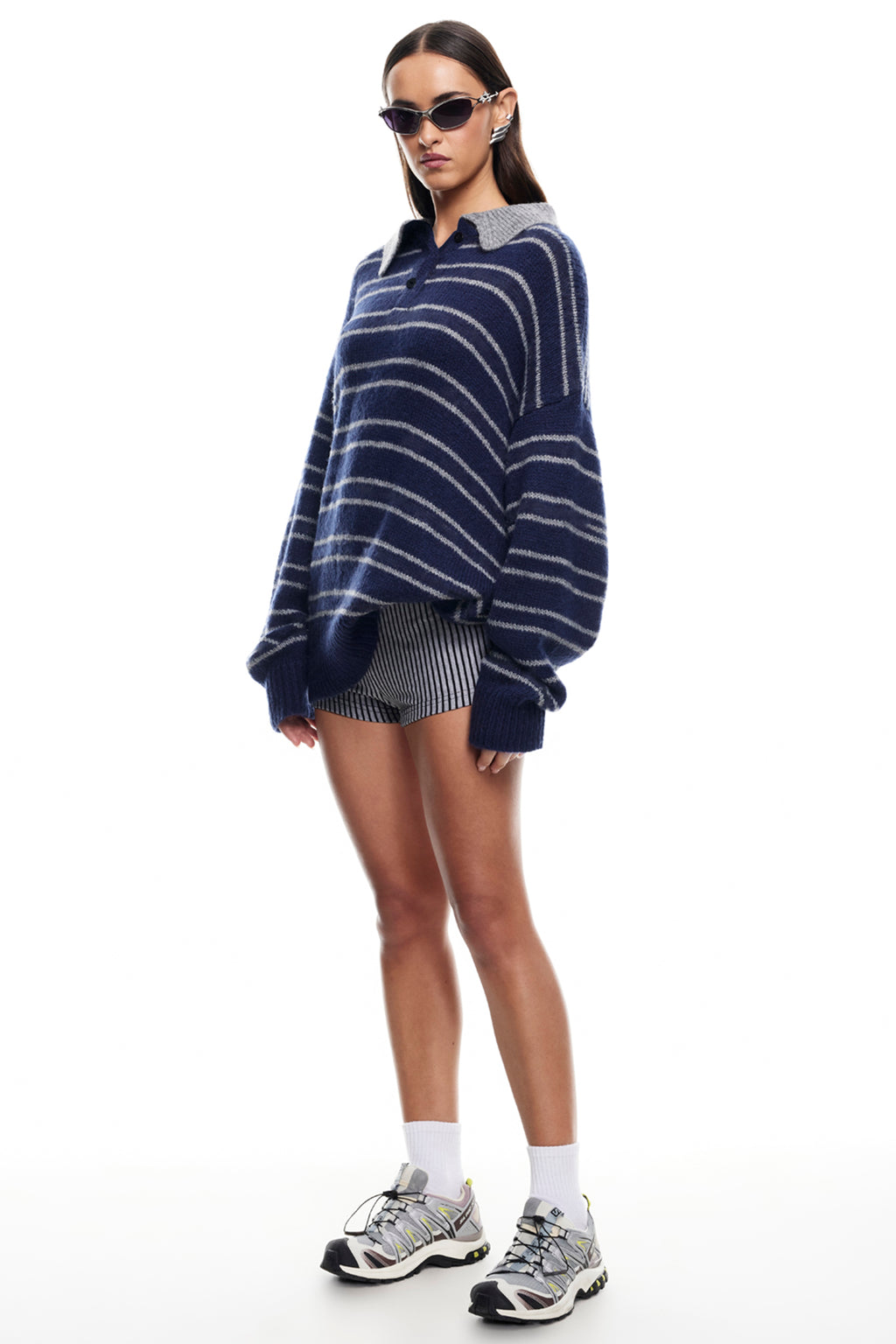 LIONESS Rising Sun Jersey Sweater Navy by Selfie Leslie Australia