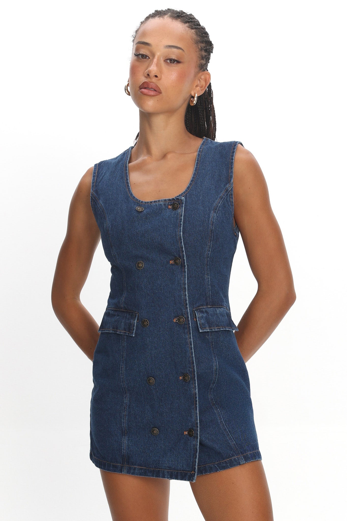 LIONESS L'Esprit Mini Dress Indigo by Selfie Leslie Australia