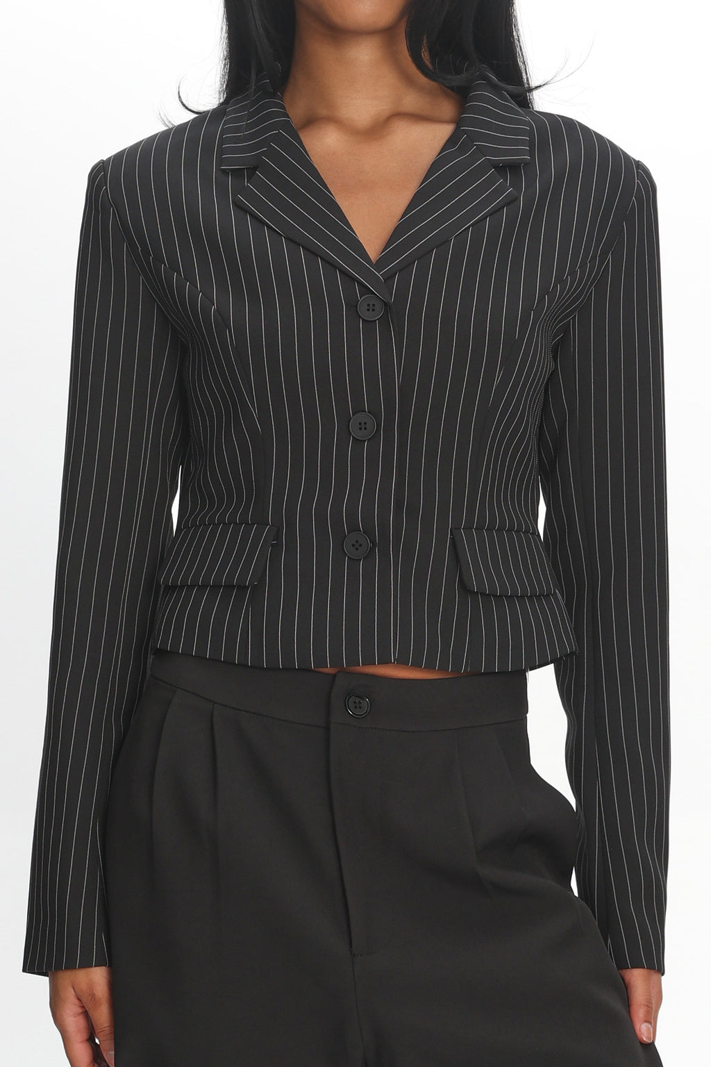 LIONESS Lune Blazer Onyx Pinstripe by Selfie Leslie Australia