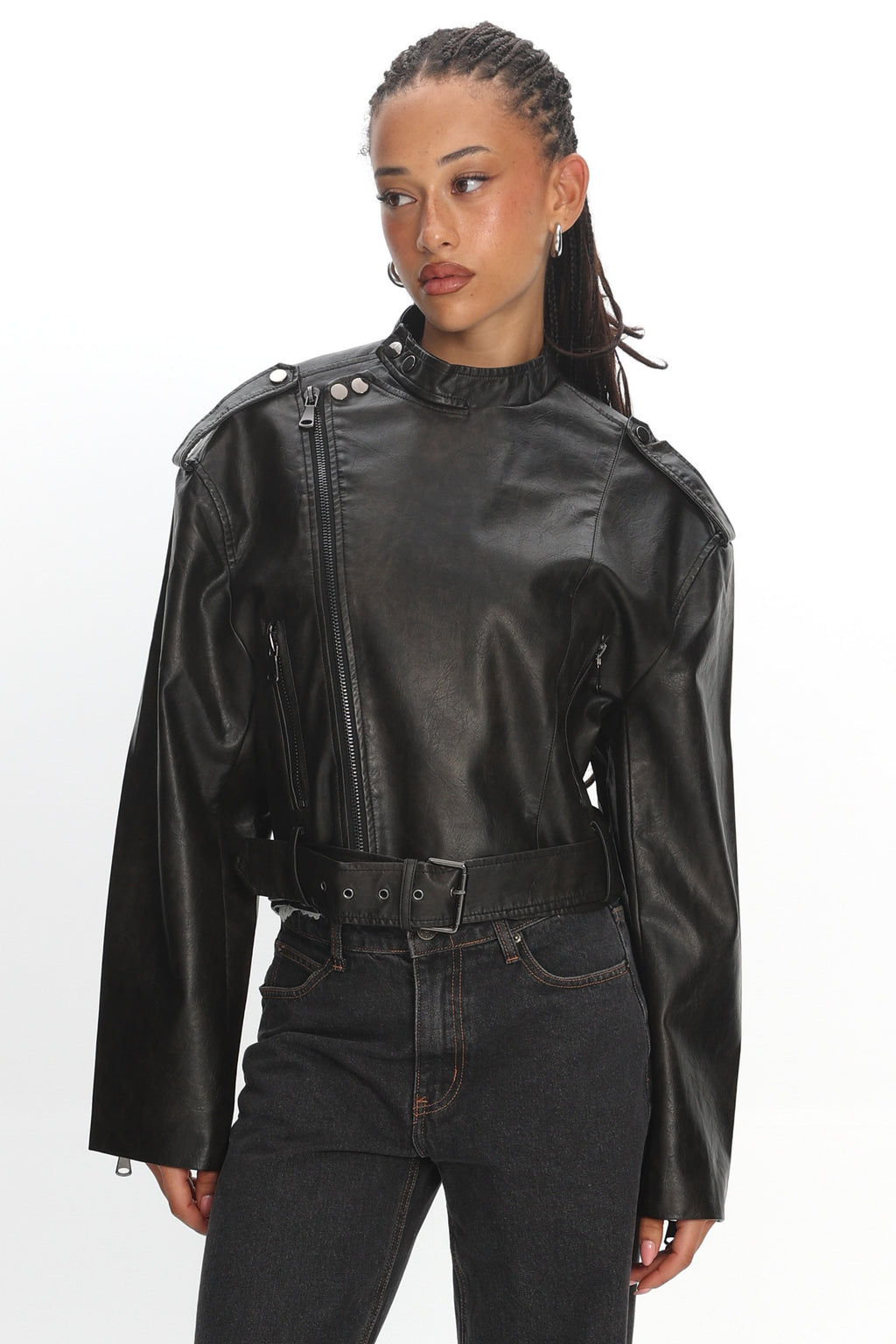 LIONESS Driftwood Bomber Jacket Onyx by Selfie Leslie Australia