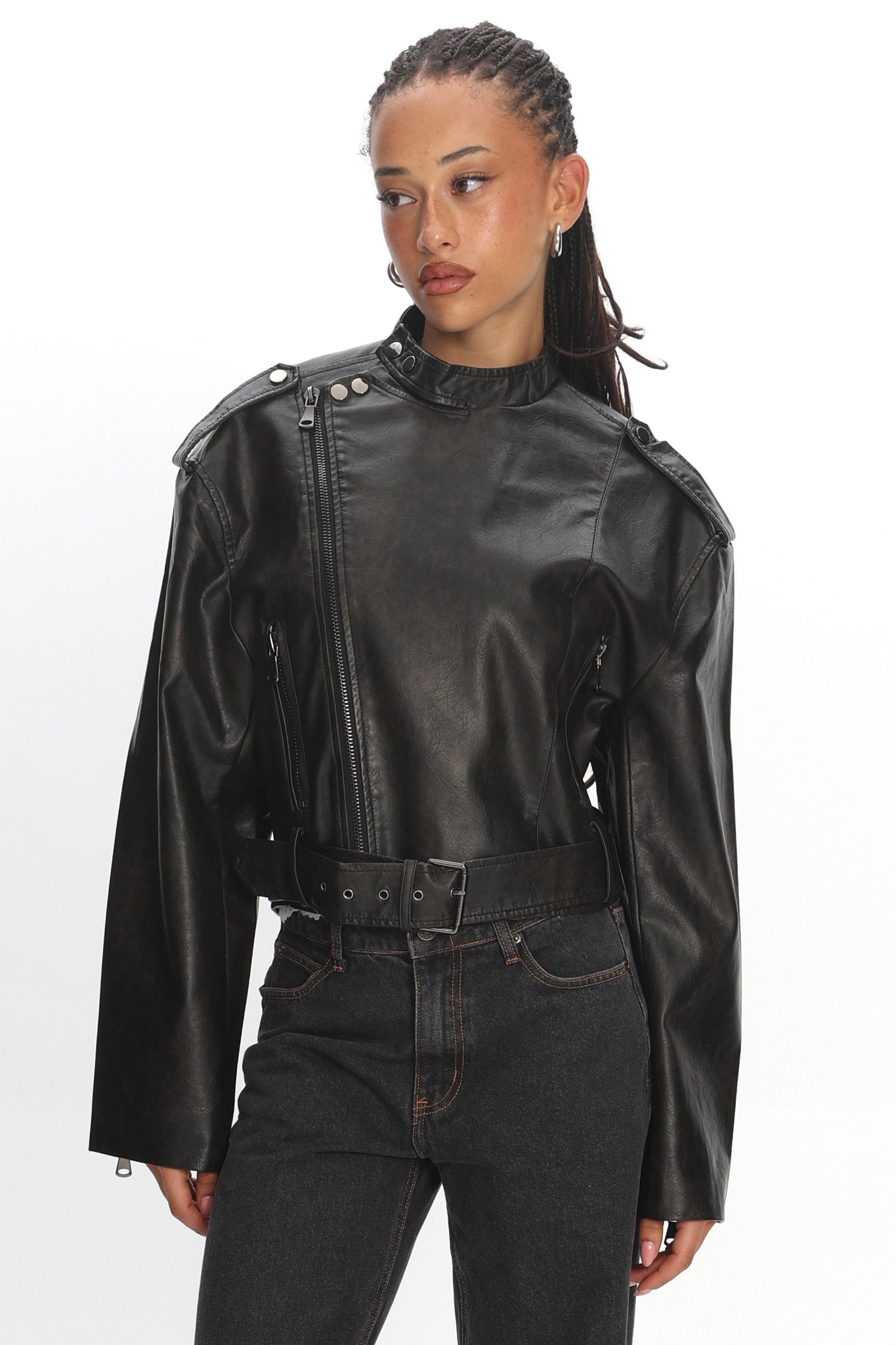 LIONESS Driftwood Bomber Jacket Onyx by Selfie Leslie Australia