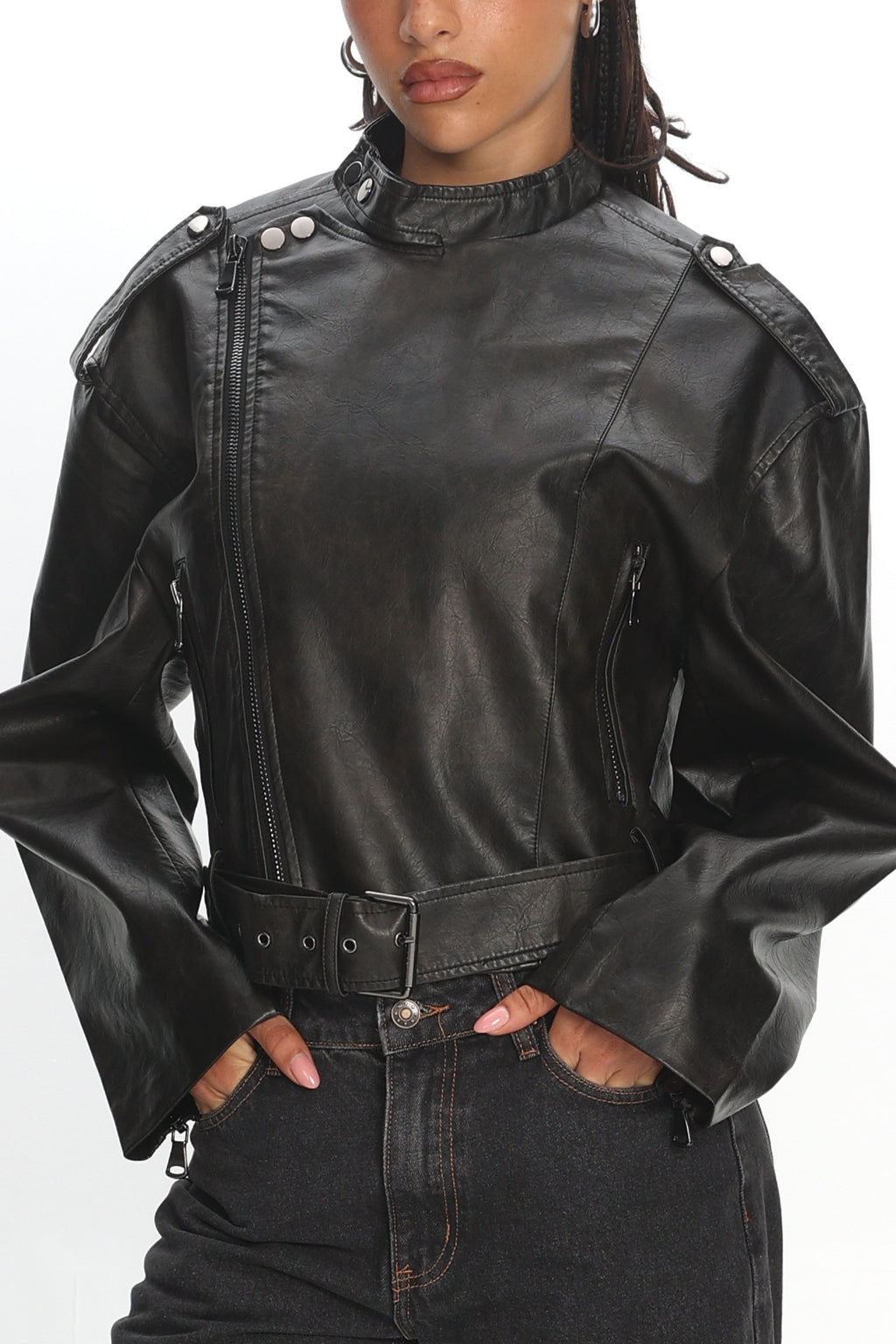 LIONESS Driftwood Bomber Jacket Onyx by Selfie Leslie Australia