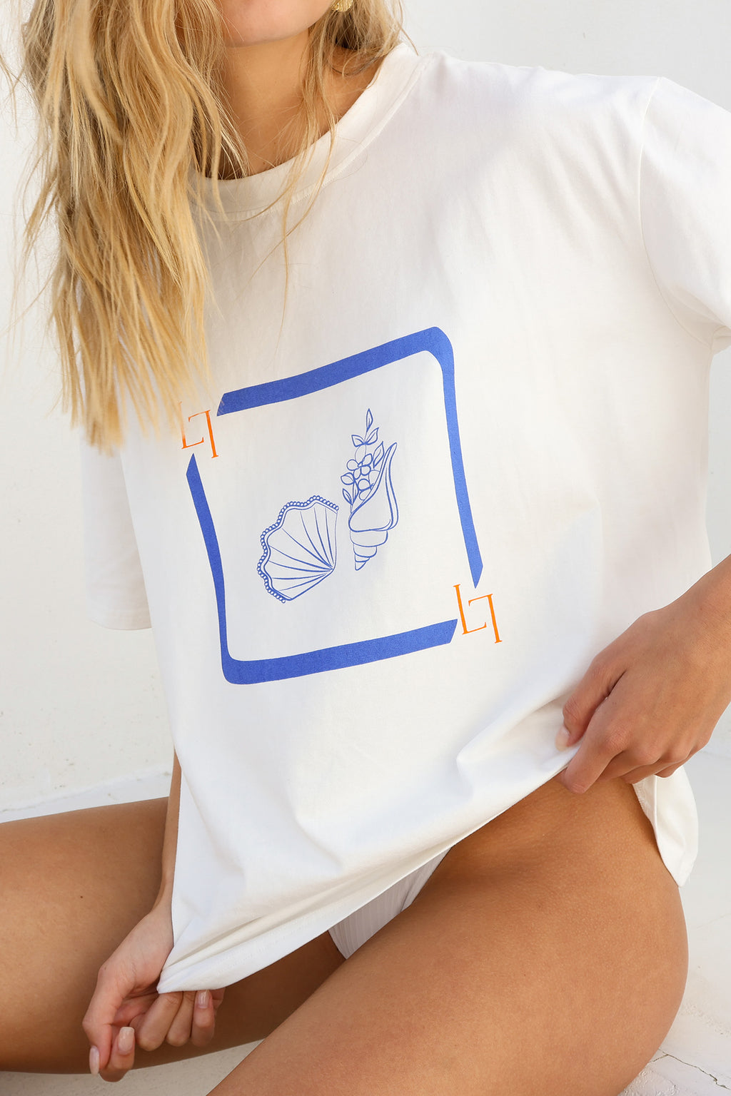 LOST IN LUNAR By The Sea Tee White by Selfie Leslie Australia