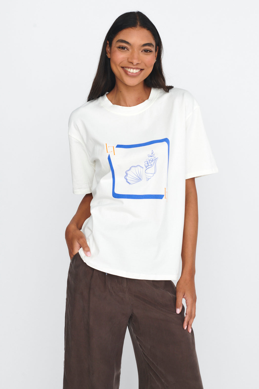 LOST IN LUNAR By The Sea Tee White by Selfie Leslie Australia