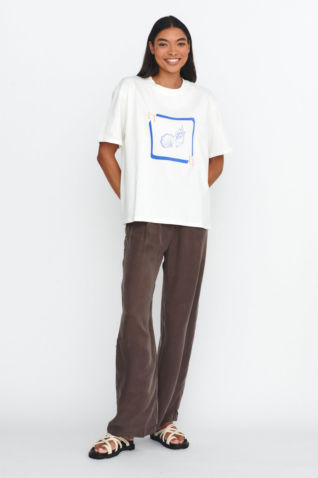 LOST IN LUNAR By The Sea Tee White by Selfie Leslie Australia