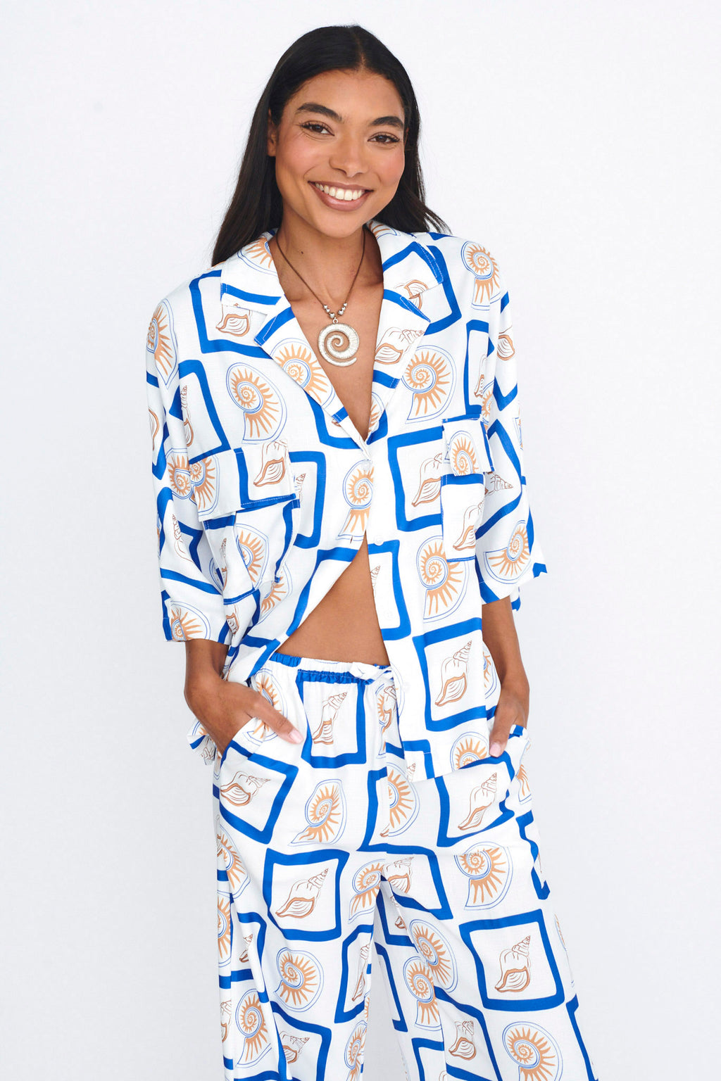 LOST IN LUNAR Sundown Shirt 2.0 Shell Print by Selfie Leslie Australia