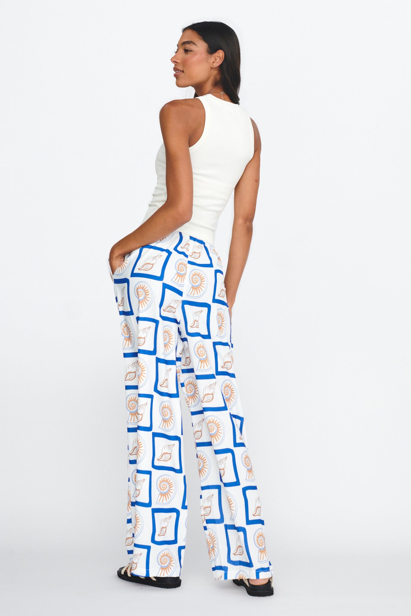 LOST IN LUNAR Zeni Pants Shell Print by Selfie Leslie Australia