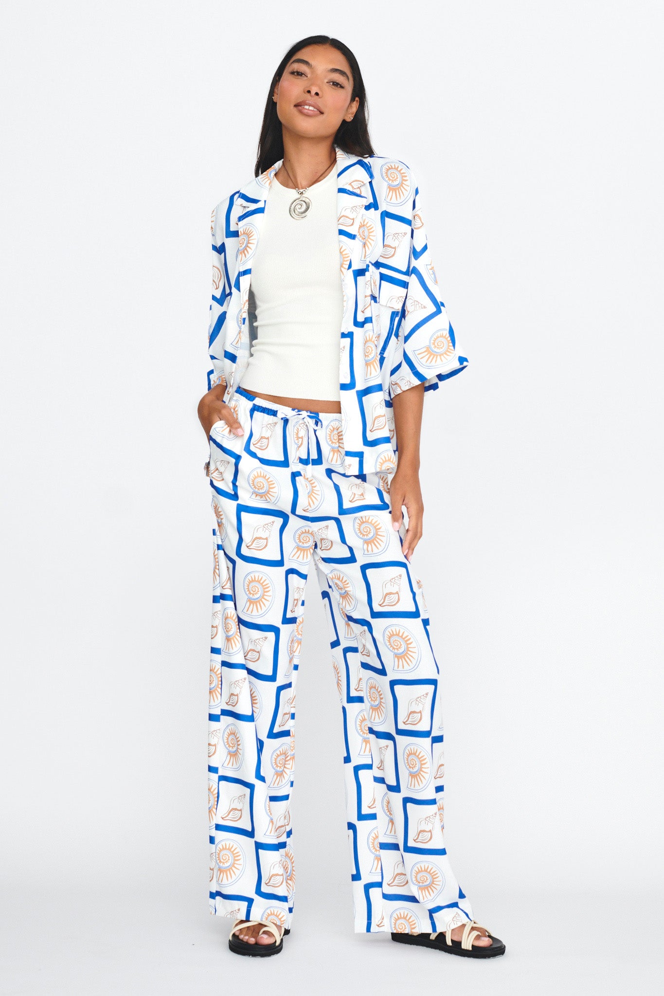 LOST IN LUNAR Zeni Pants Shell Print by Selfie Leslie Australia