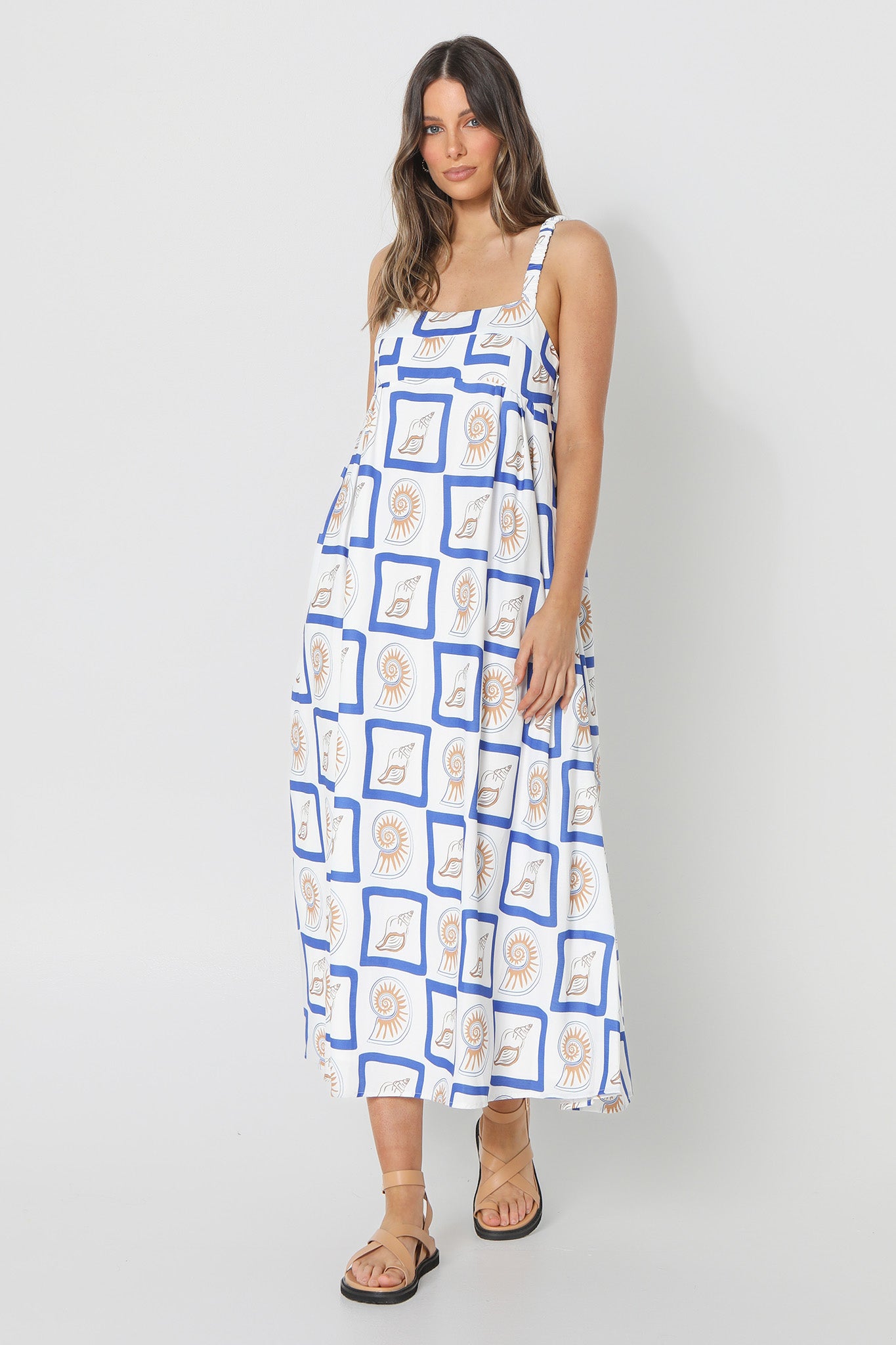 LOST IN LUNAR Katie Maxi Dress Shell Print by Selfie Leslie Australia