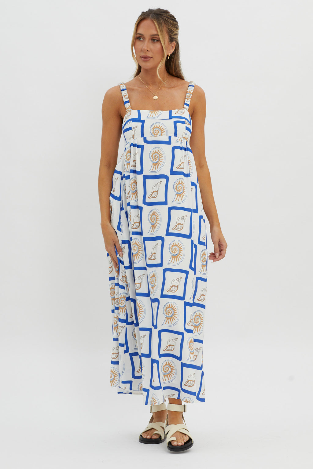 LOST IN LUNAR Katie Maxi Dress Shell Print by Selfie Leslie Australia