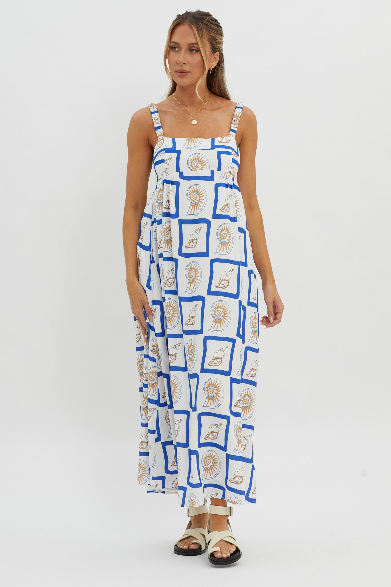 LOST IN LUNAR Katie Maxi Dress Shell Print by Selfie Leslie Australia